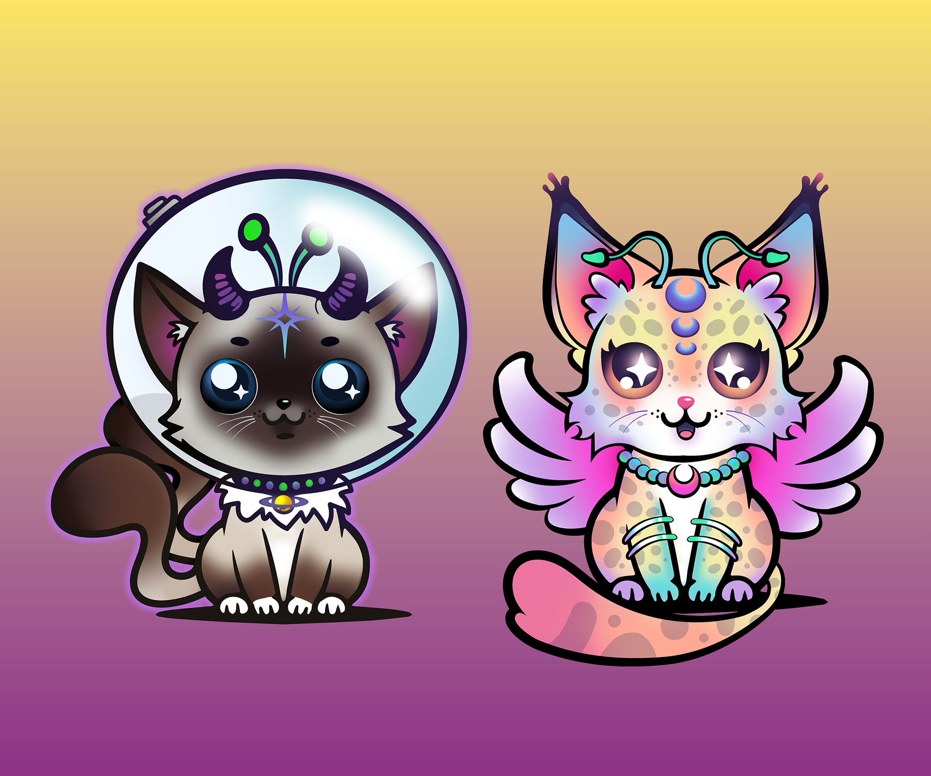 Illustrations for blind box characters