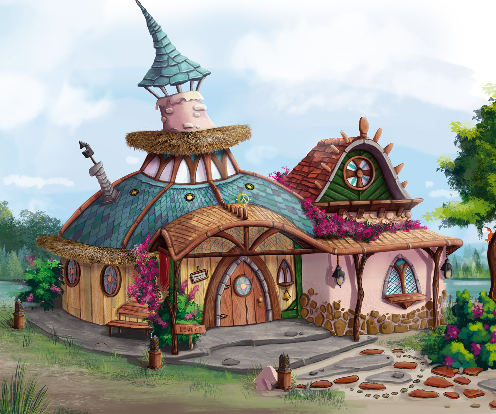 Exterior for themed accommodation - front