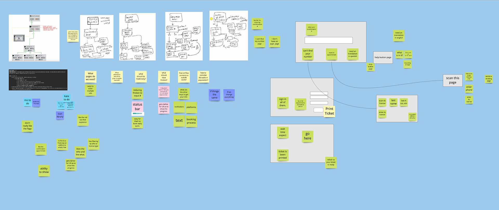 Samples of UX/UI work progress