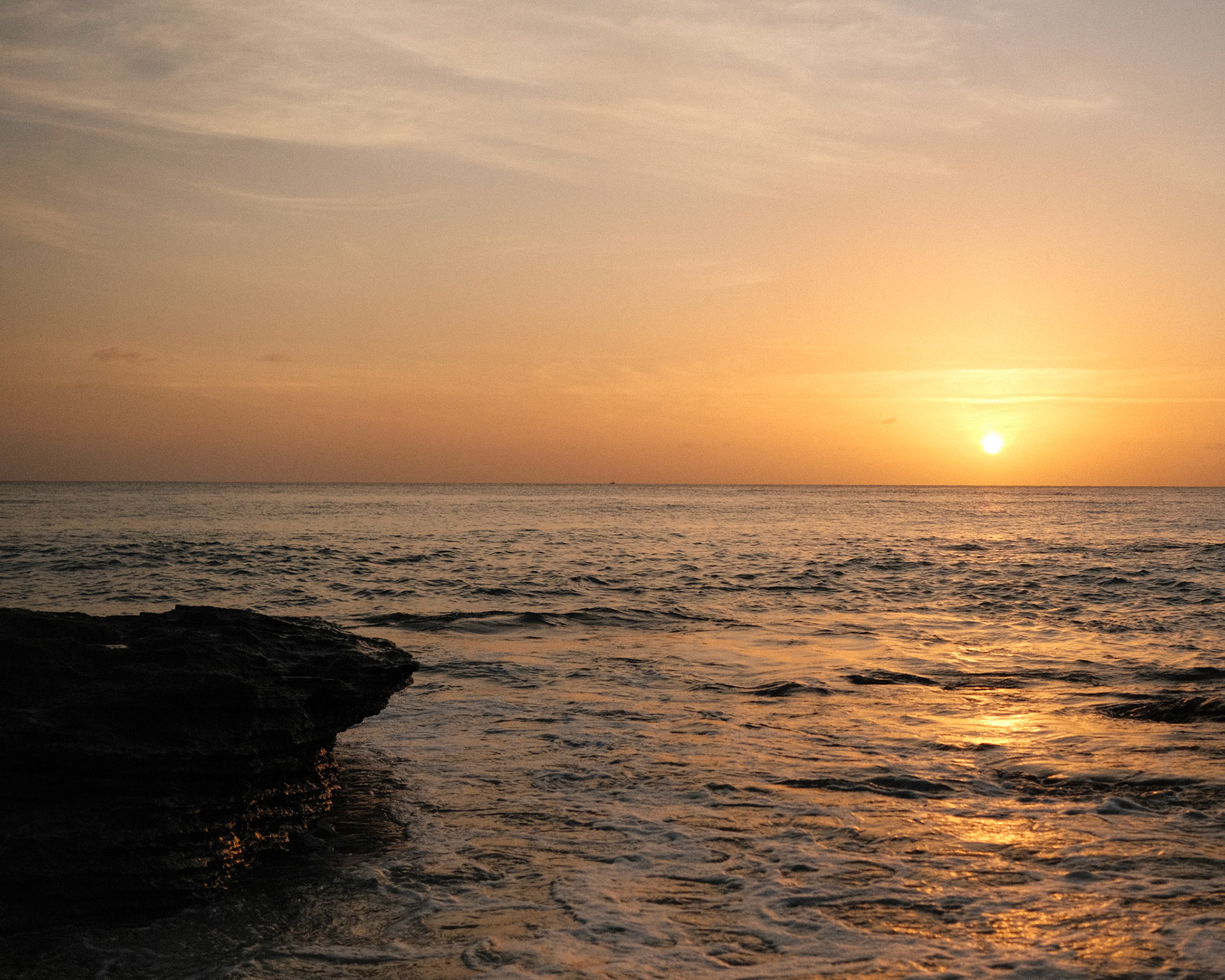 Batts rock beach sunset.