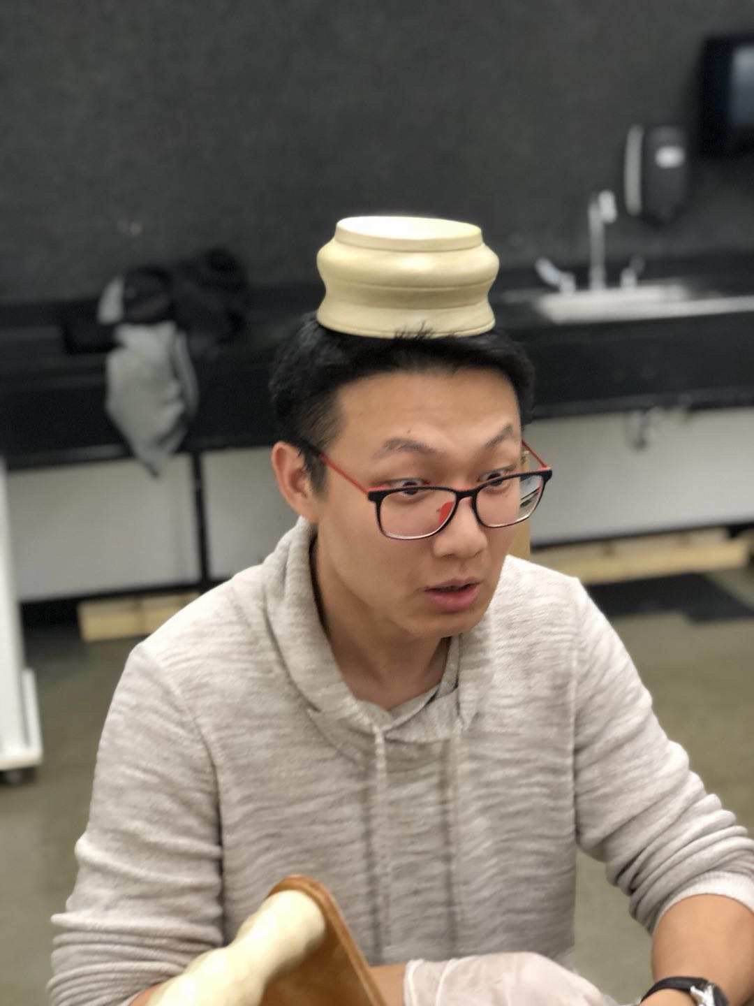 Put a bowl on my head