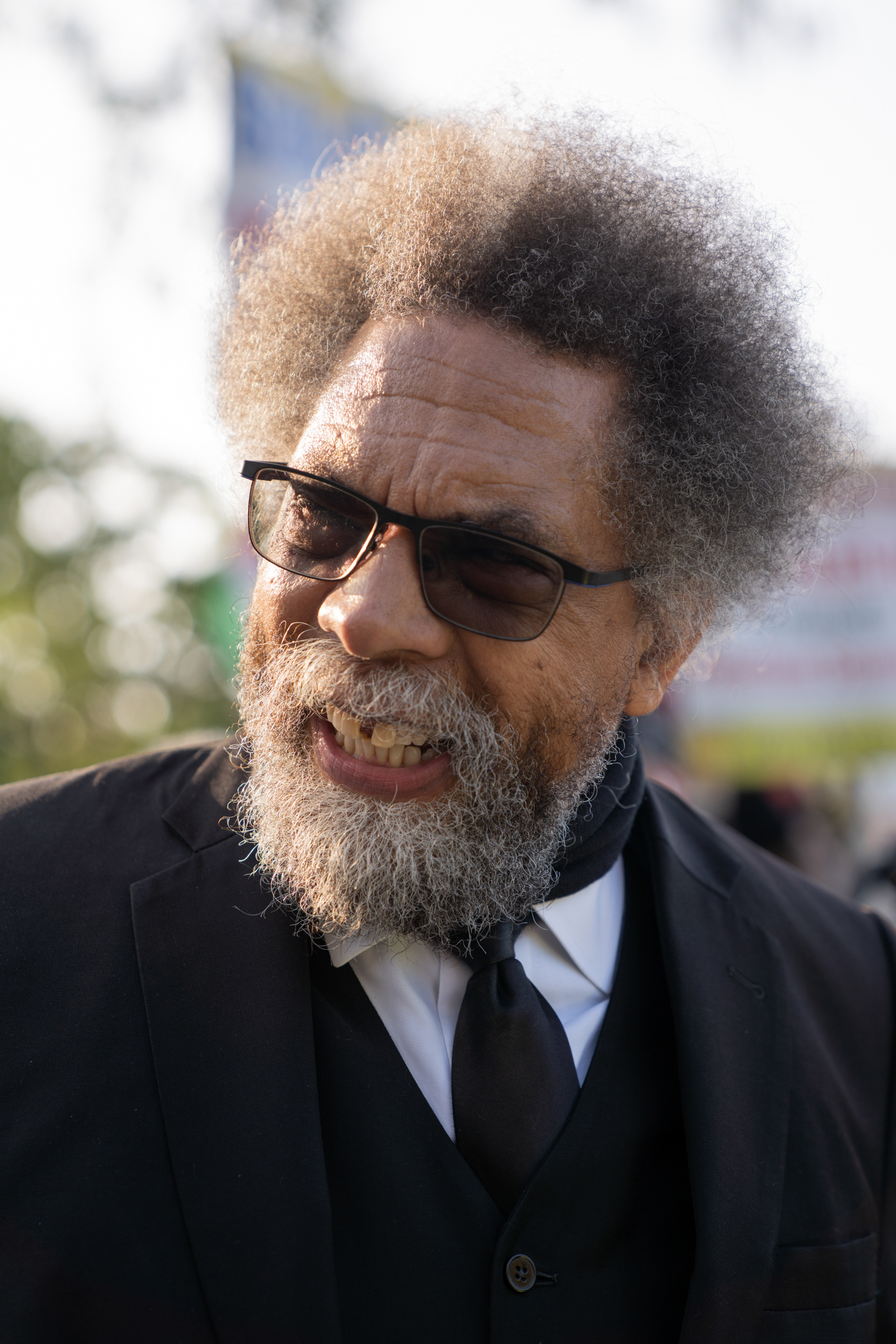 Dr. Cornel West, a long shot presidental candidate and American philosopher in Chicago. Aug. 21, 2024.  