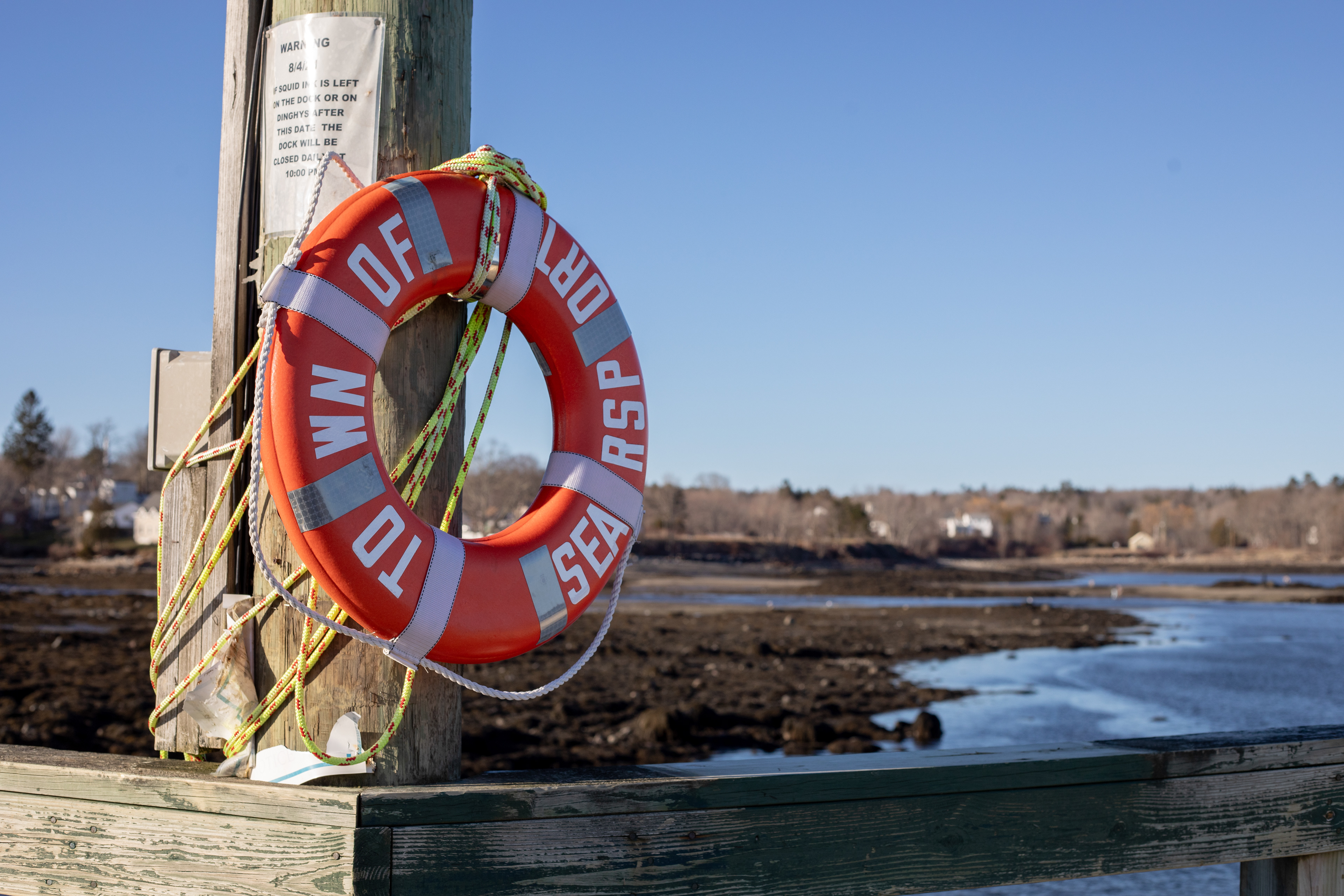 The coastline of the town of Searsport, Maine.