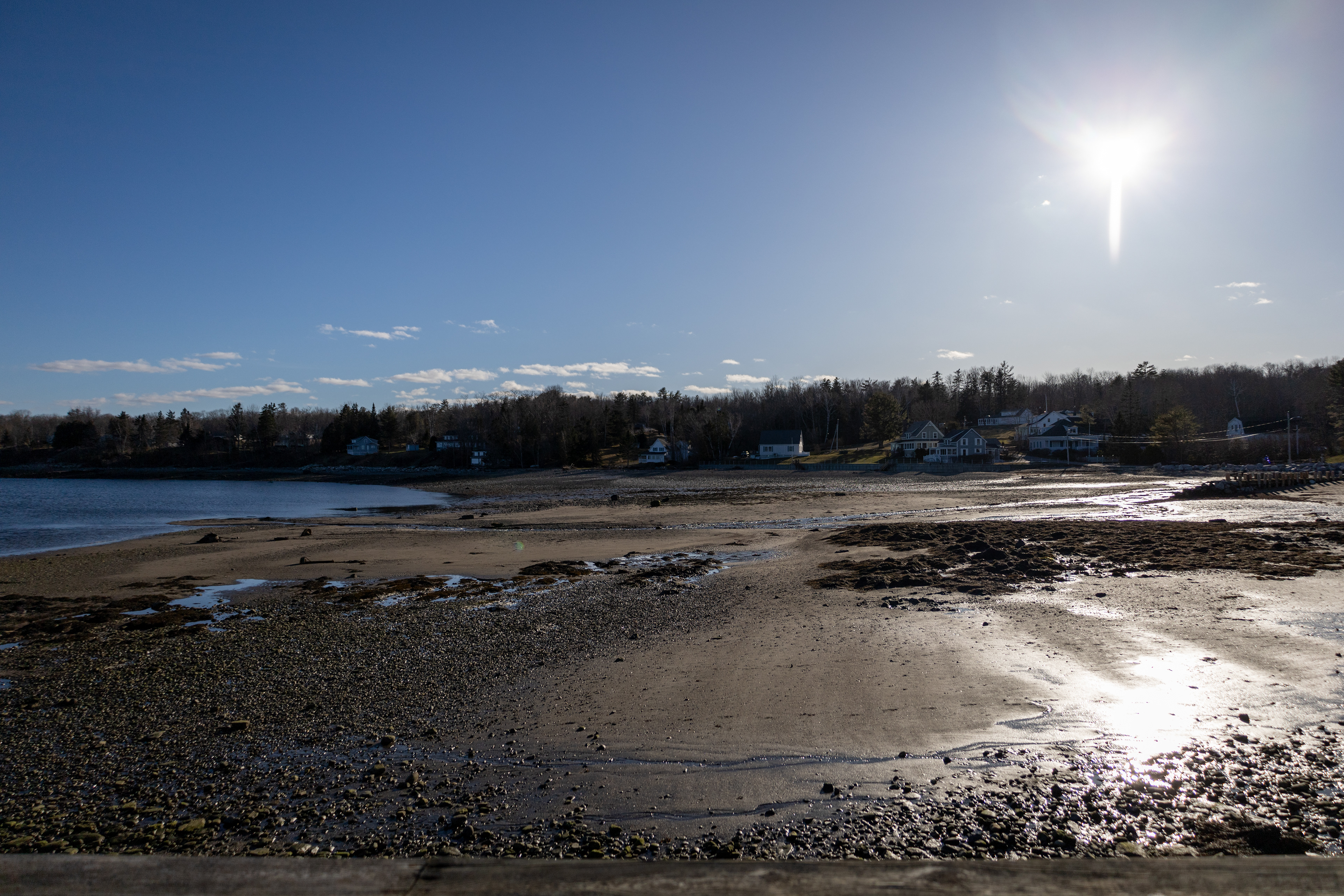 The coastline of the town of Searsport, Maine.