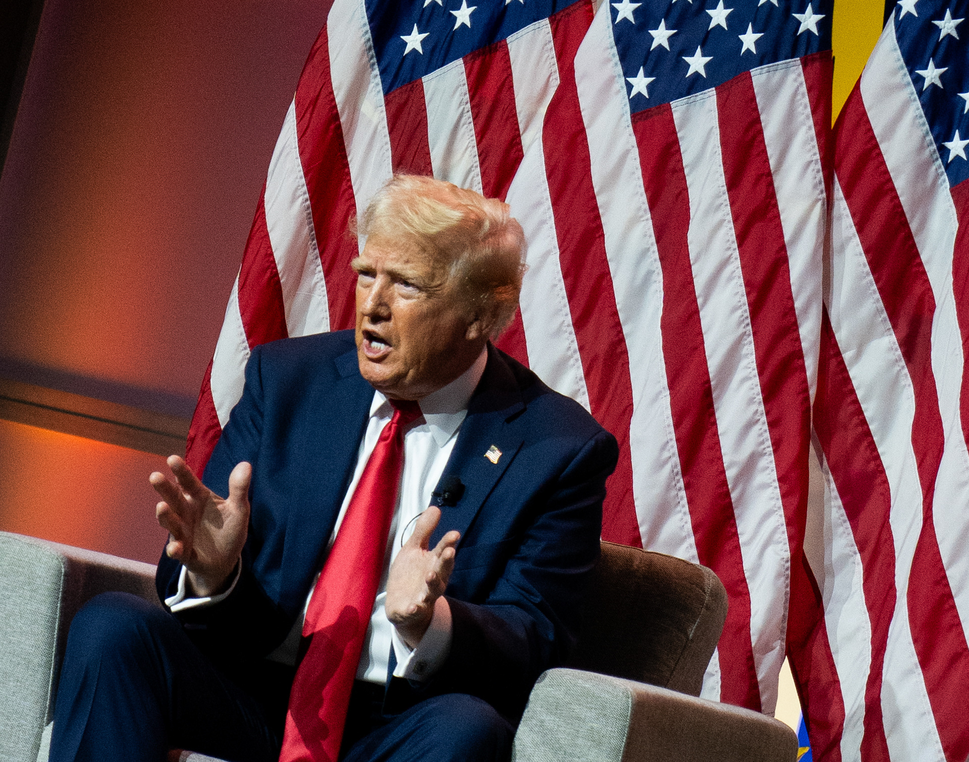Chicago — Donald Trump speaks at the National Association of Black Journalists on July 31, 2024.