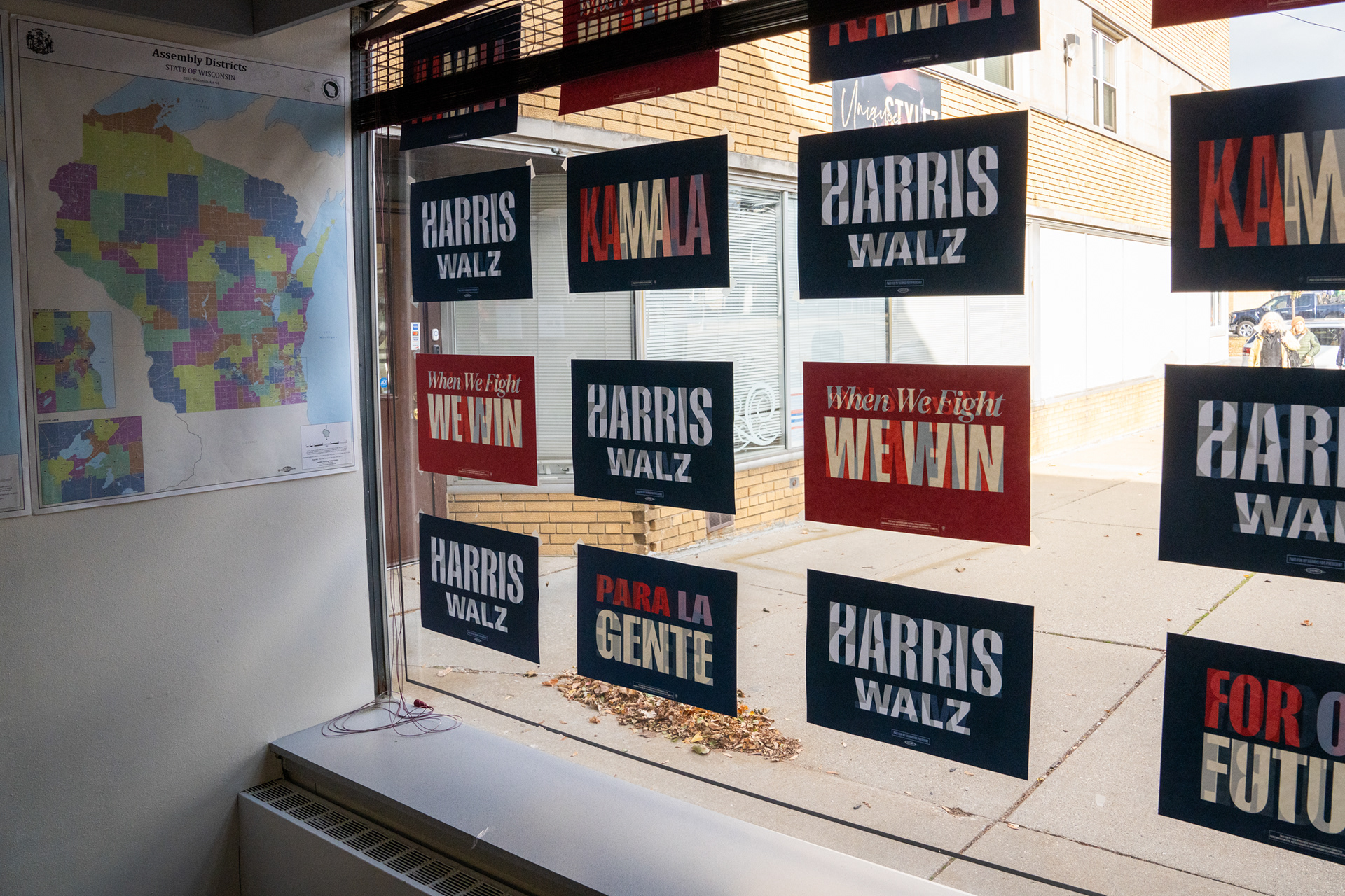 A Harris for President field office in Milwaukee. 