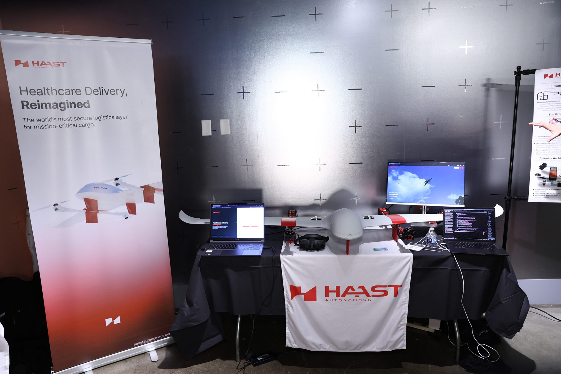 Our booth at the showcase