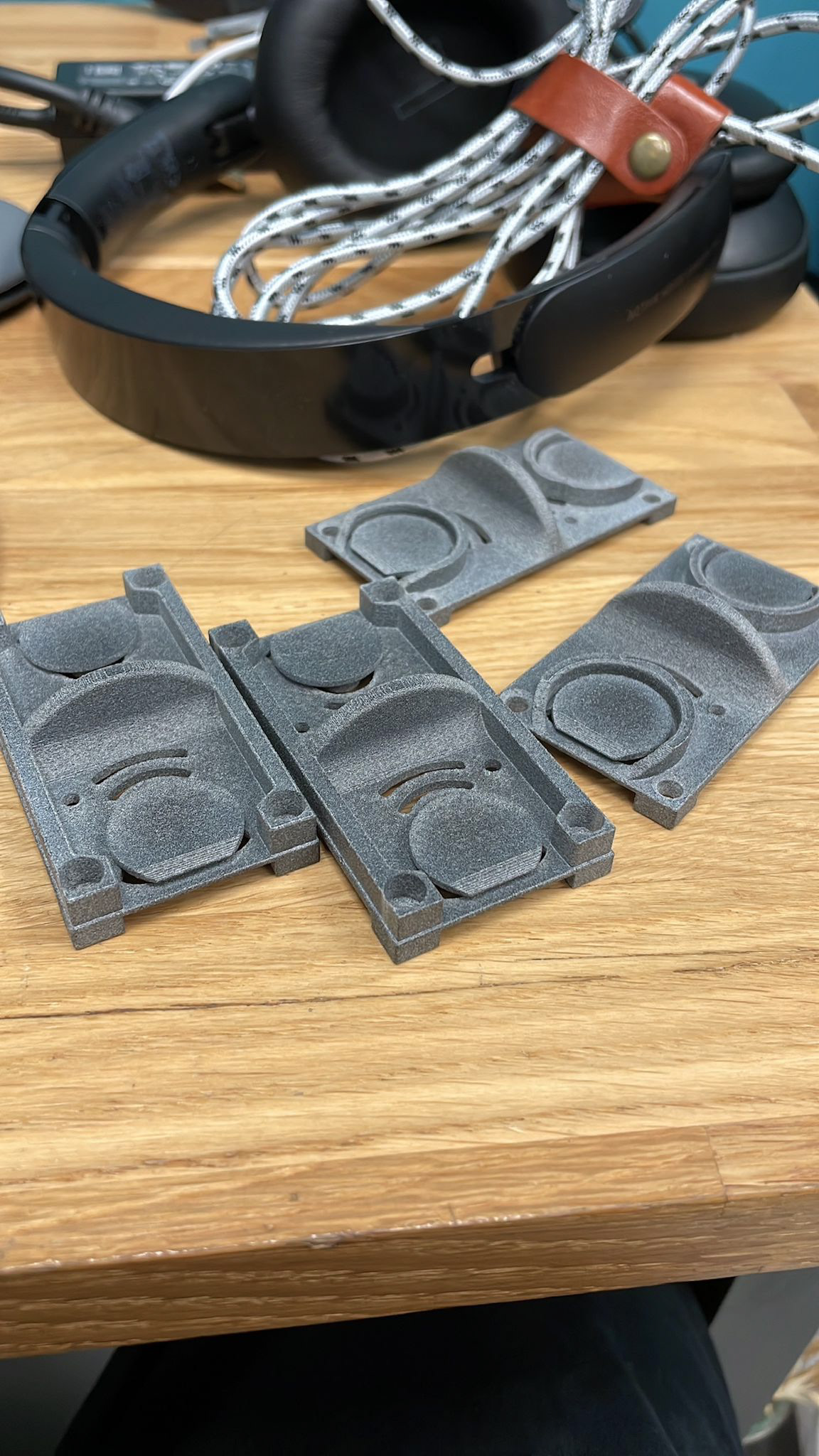 The different design iterations for the new button.