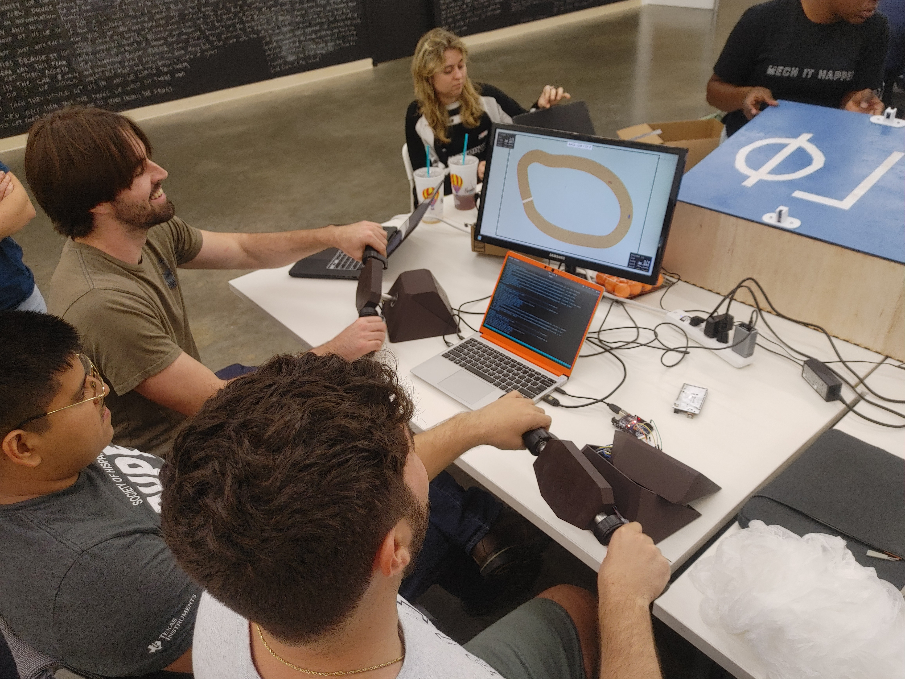 Our project being played at the final showcase