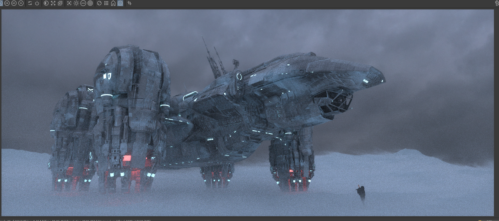 Ground smoke look dev