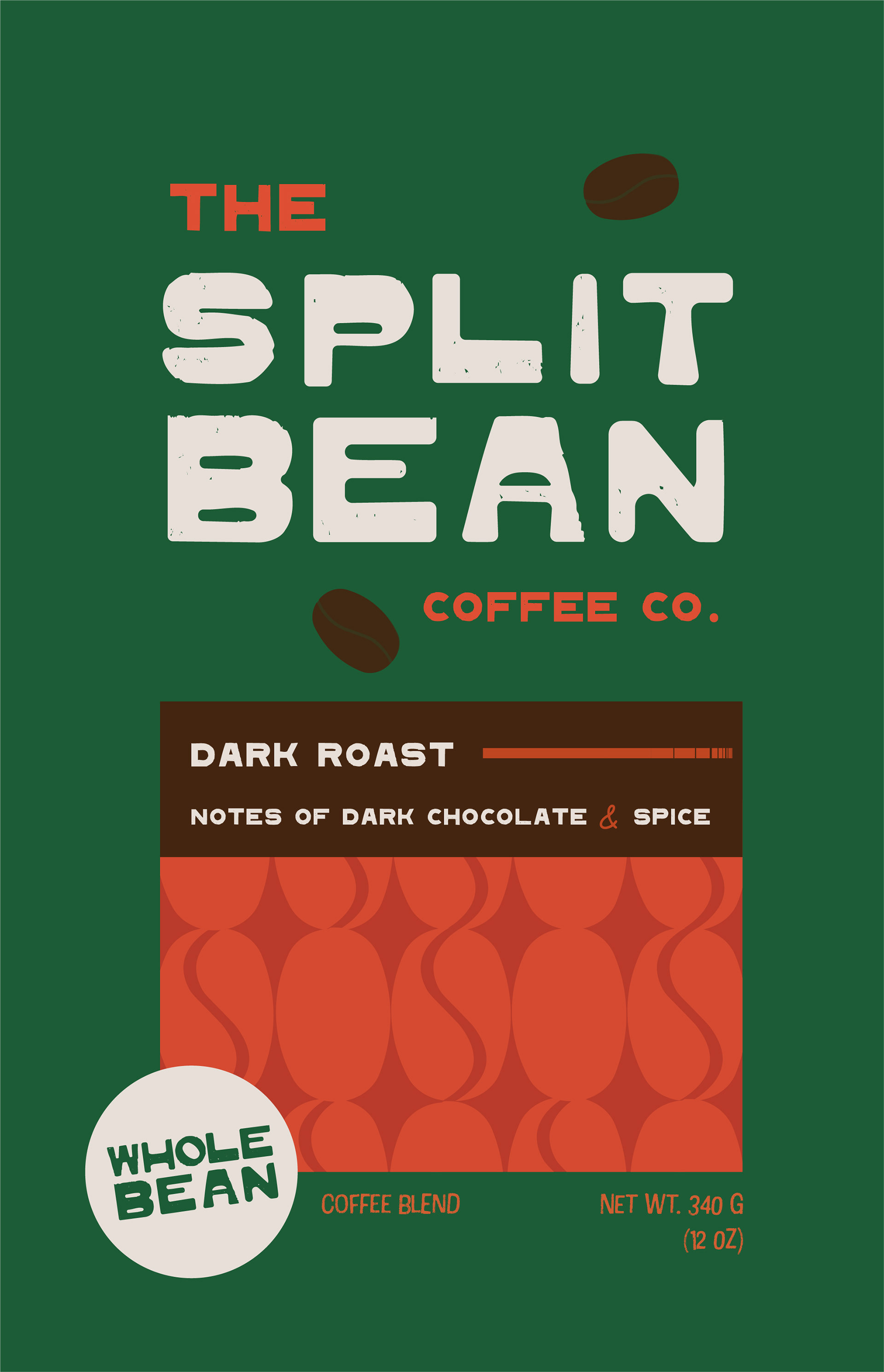 Dark Roast Coffee Bag Design