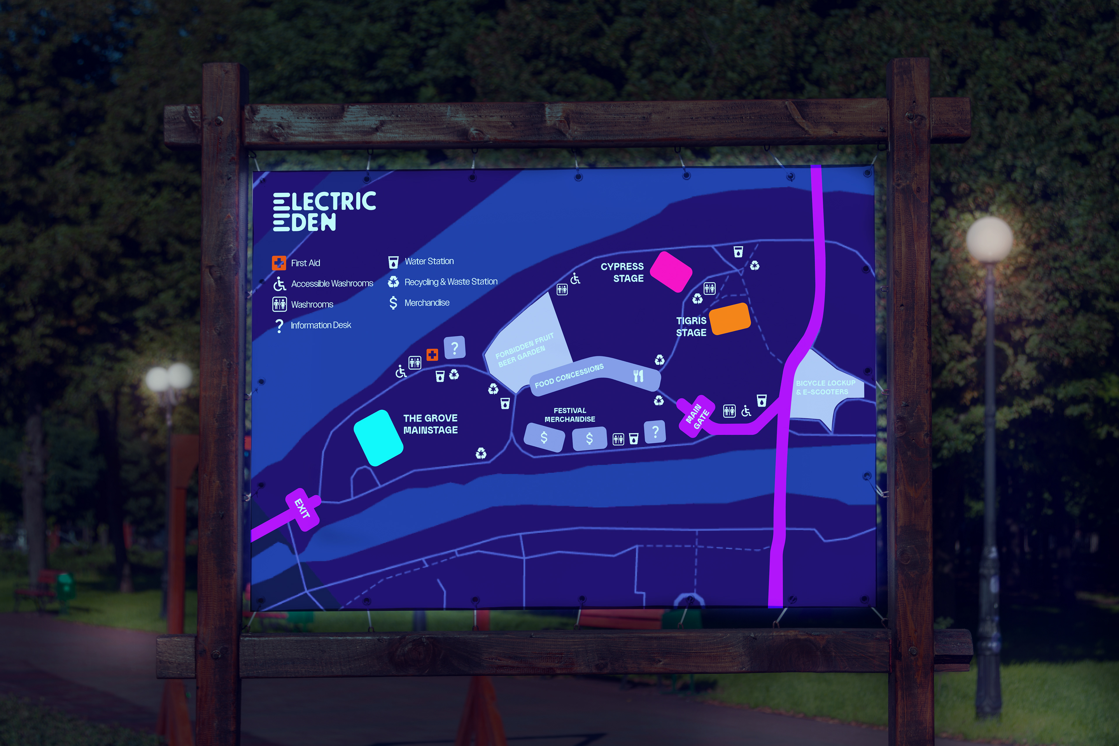 Map (placed throughout event location)