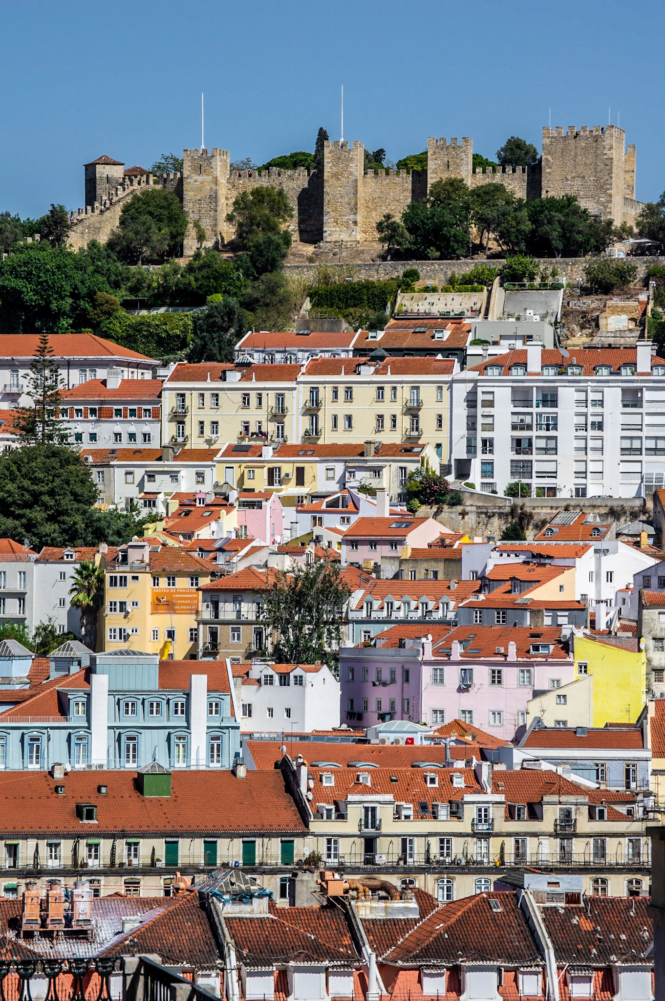 View to the Castelo de Sao Jorge,