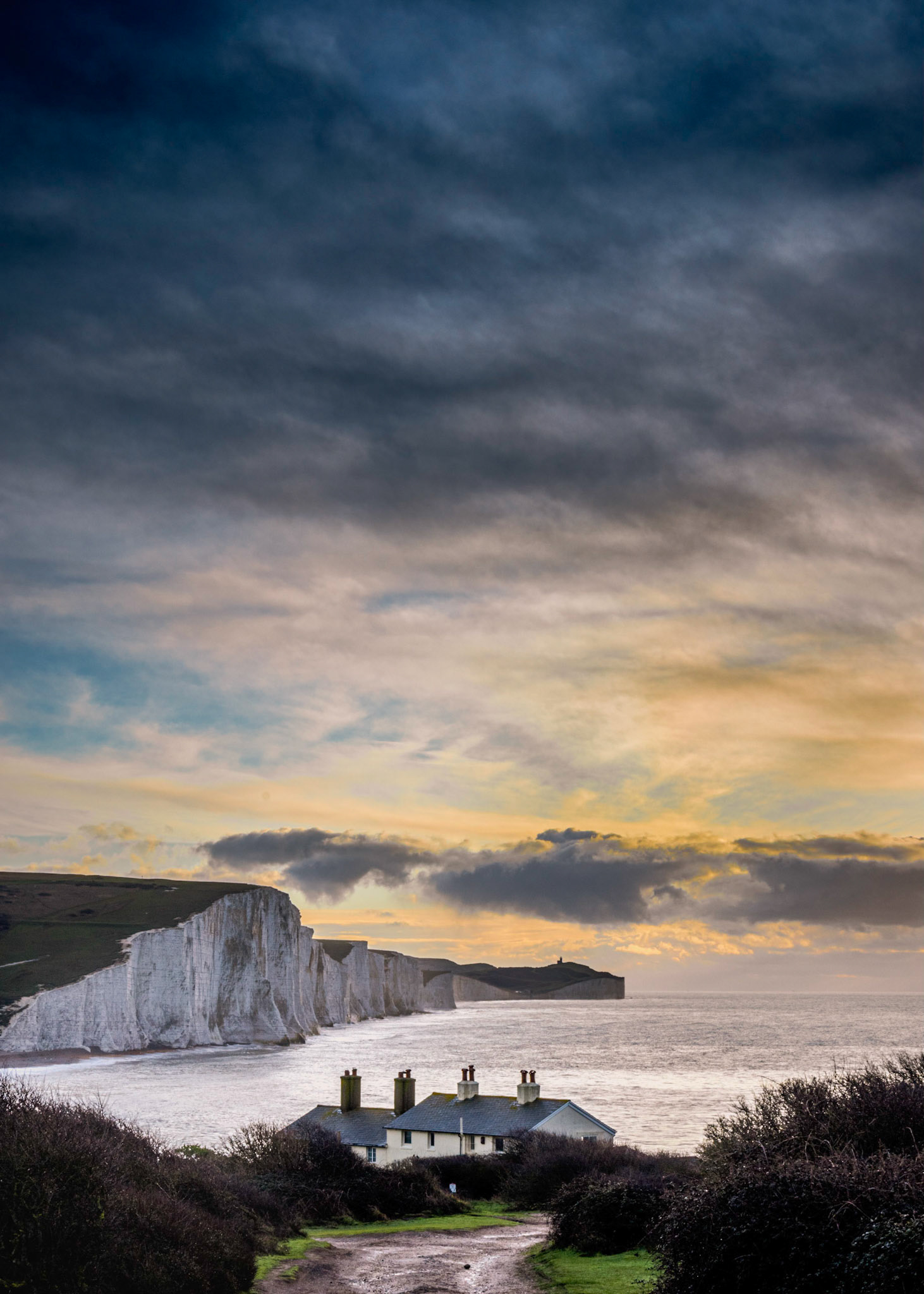 In all the years that I've visited this location I've never taken a picture of these old coastguard cottages, maybe because many photographers have already been there and have produced some wonderful and iconic photographs. Anyway better late than never here is my version.