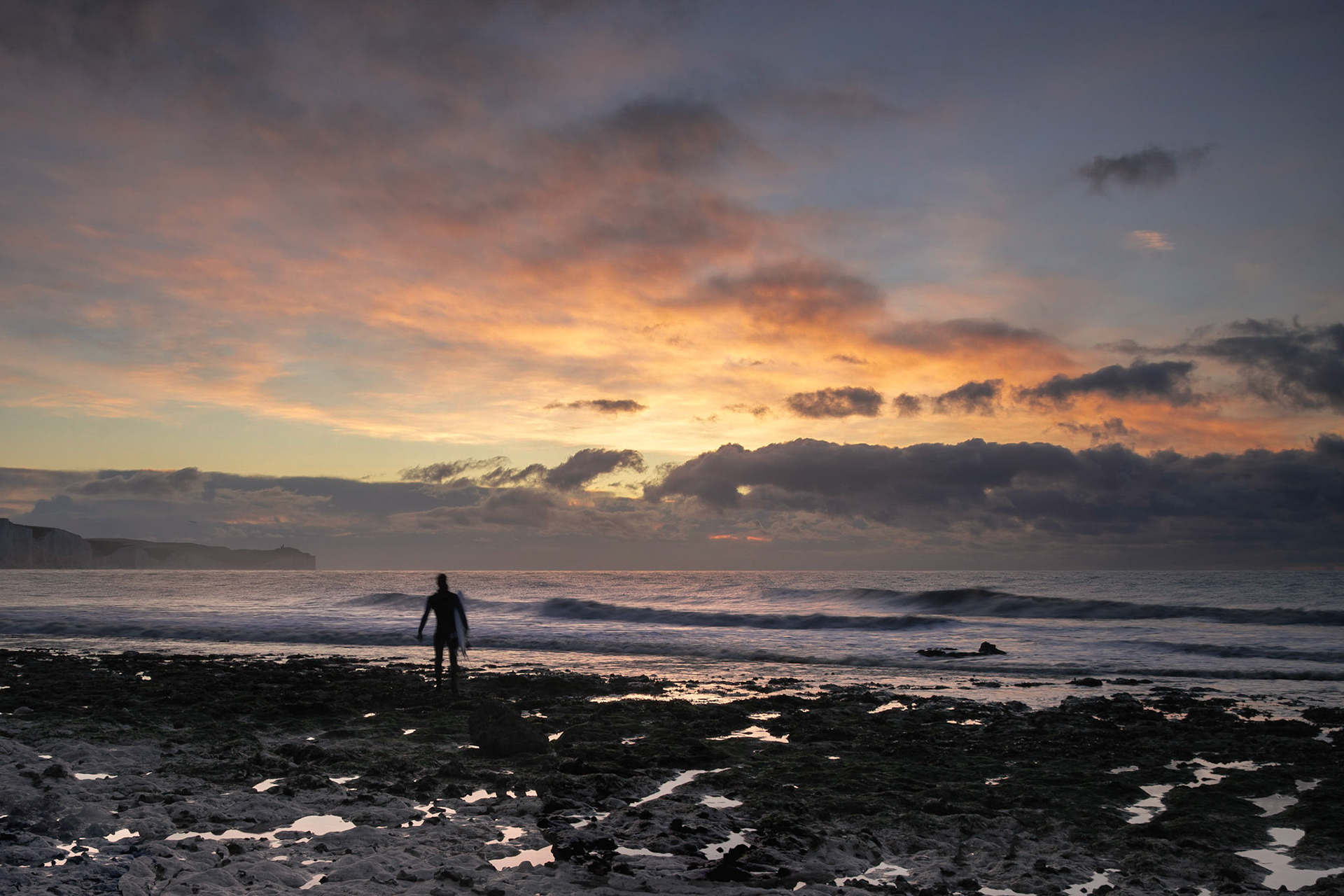 Its dawn, its cold and its December..Lets go surfing.