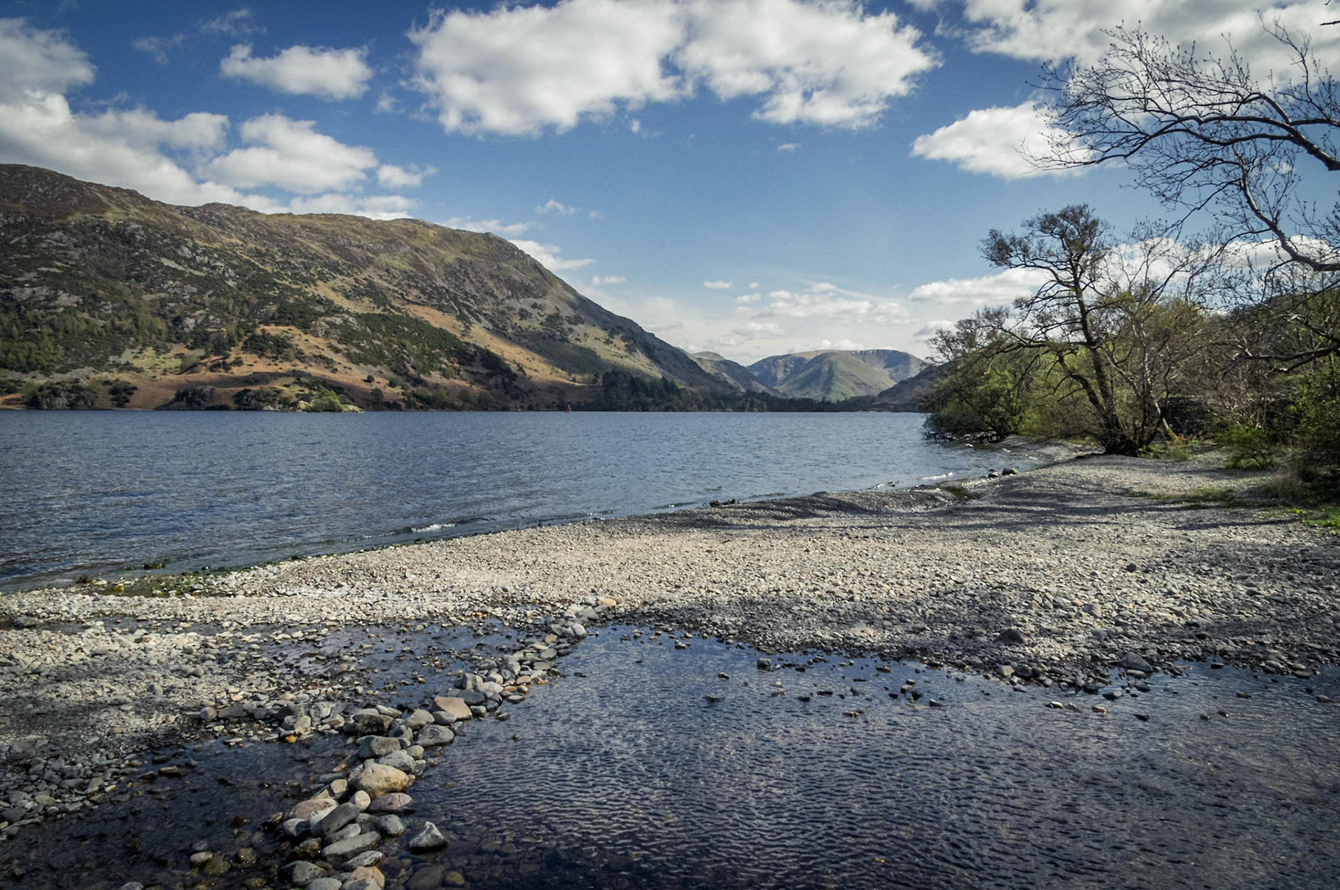 Looking from Ullswater across to Glenridding and then on to Patterdale