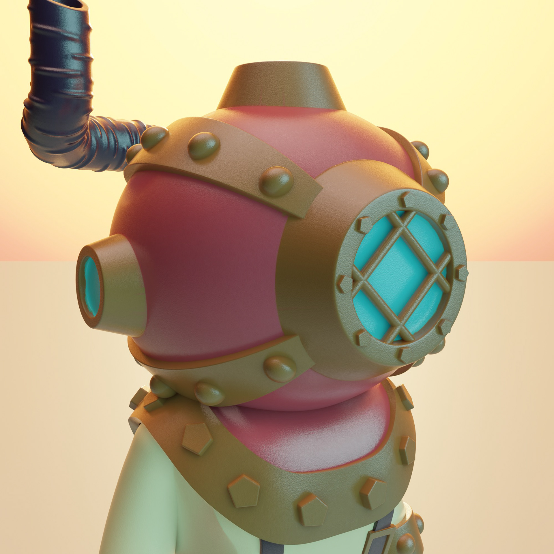 Deep Sea Diver Design and Zbrush Sculpt