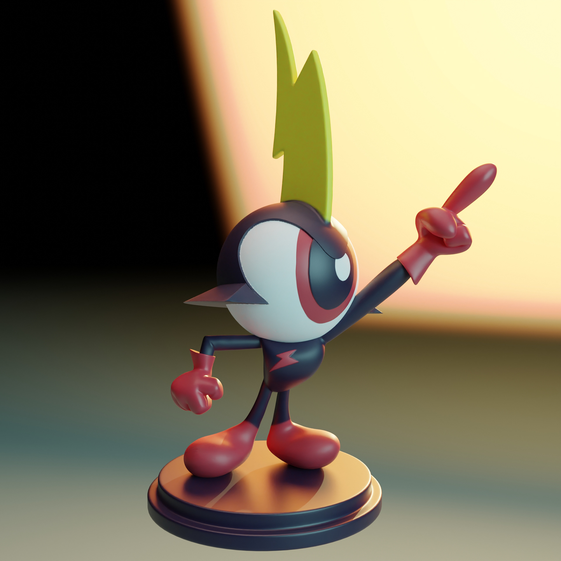 Zbrush Sculpt of Commander Peepers from Wander Over Yonder