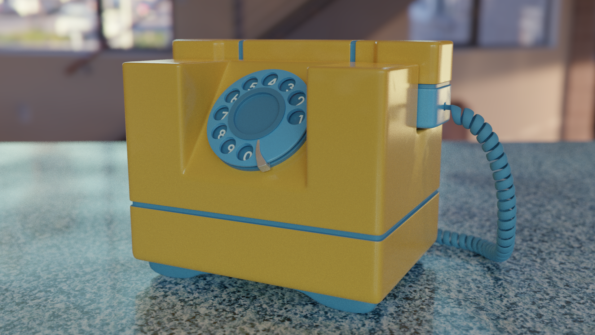 Stylized Phone Designed in Blender