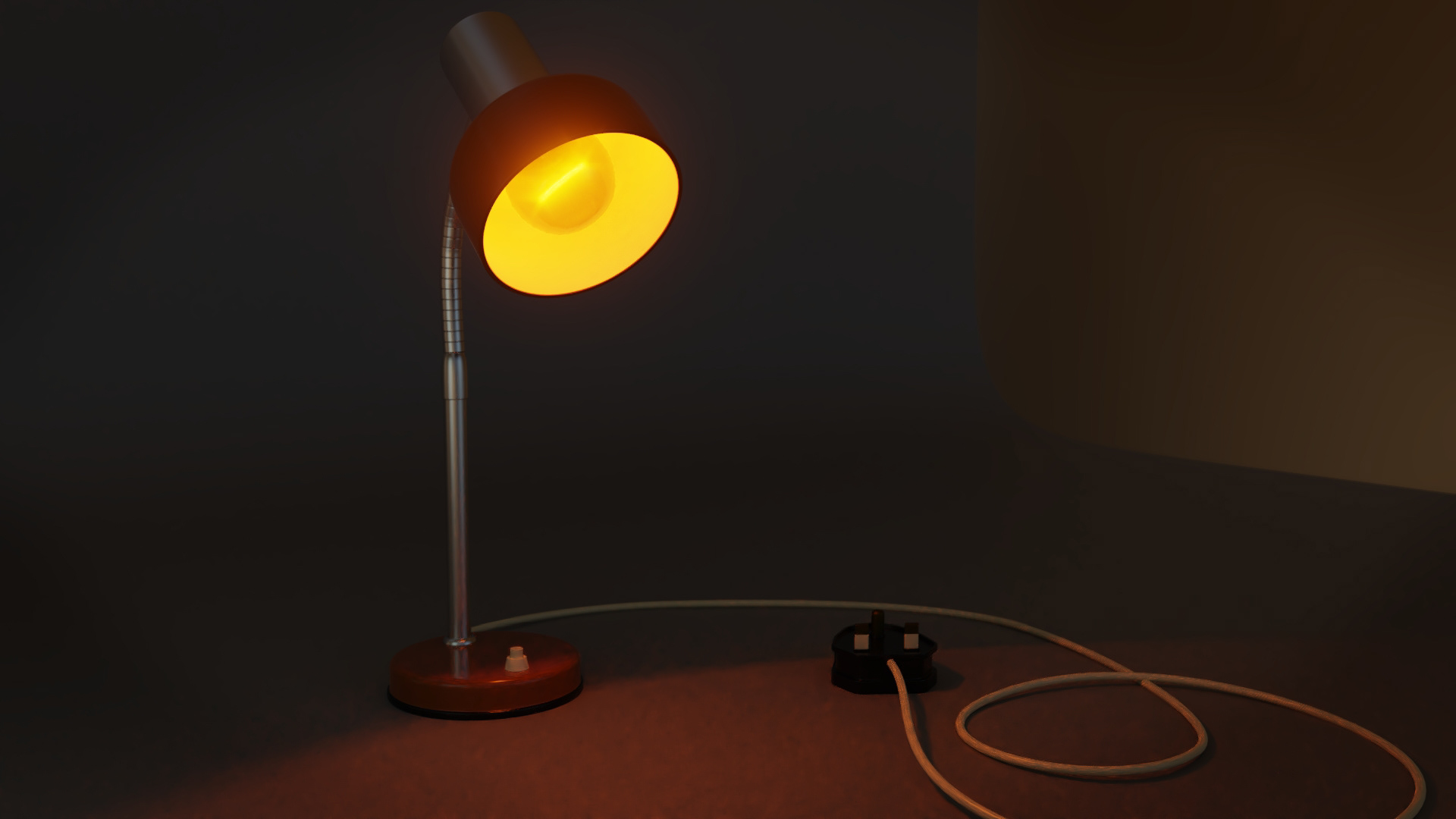 1960s Gooseneck Lamp Modeled in Blender