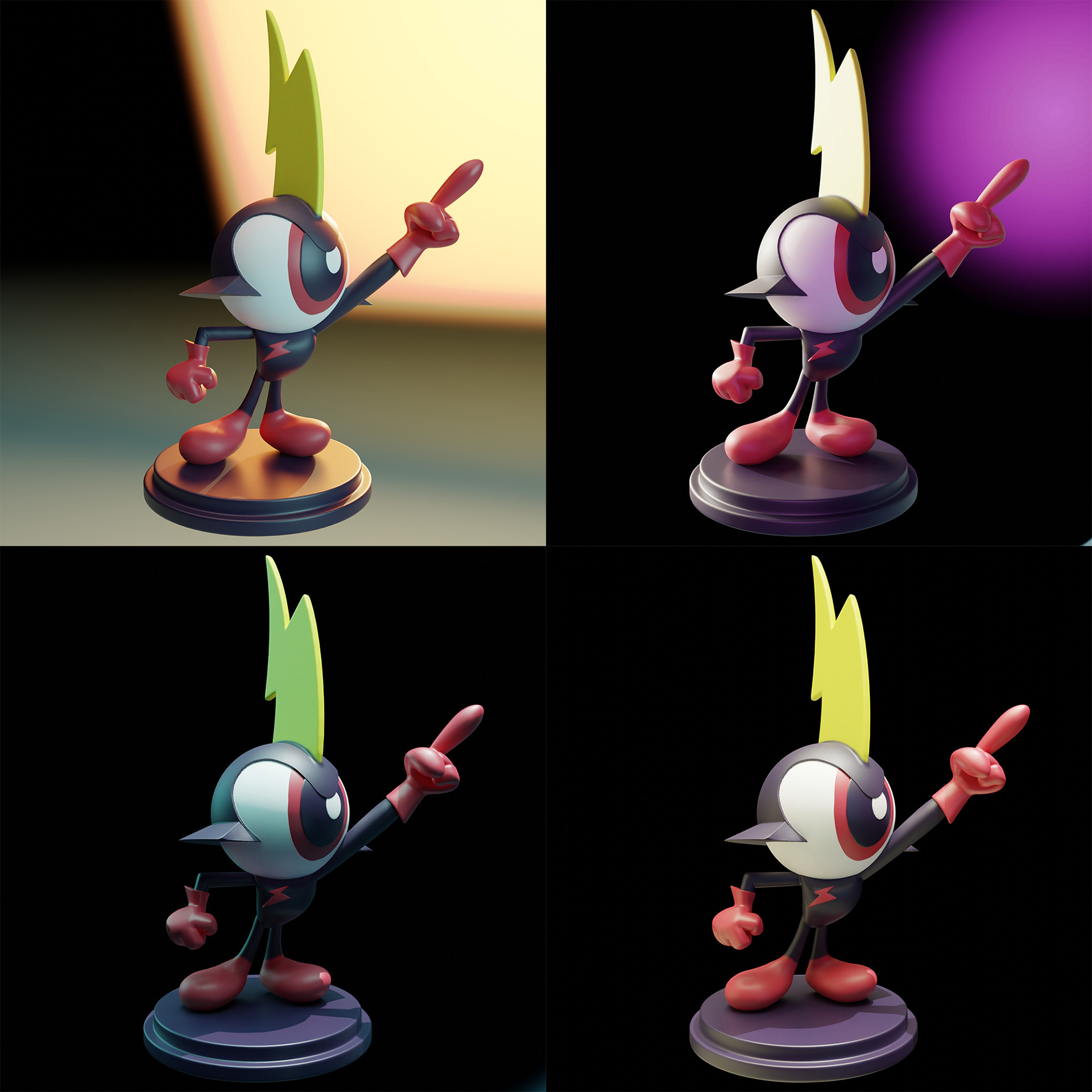 HDRI Lighting Setups I designed from a custom studio I created in Blender