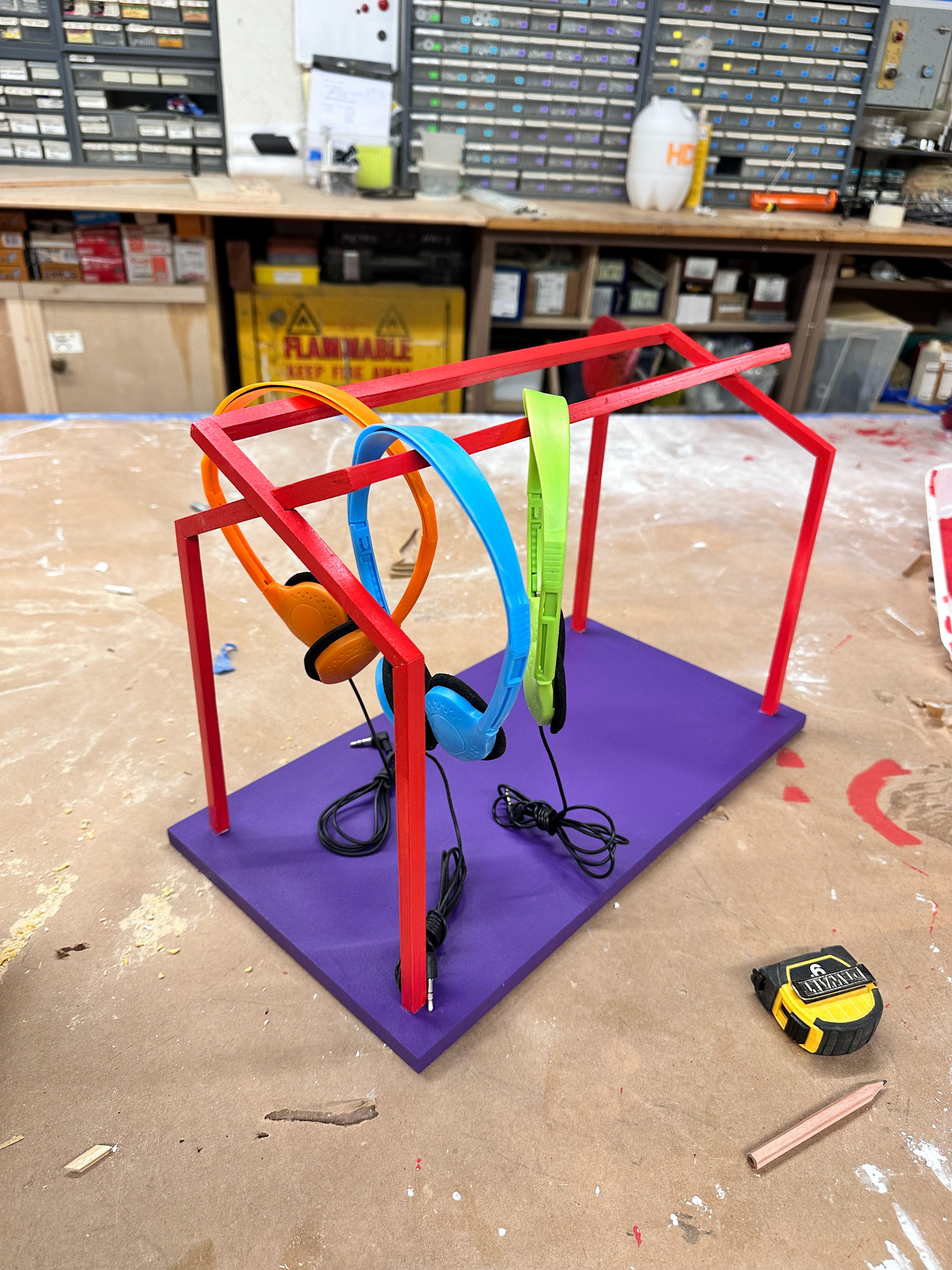 Headphone rack for EUREKA DAY 
