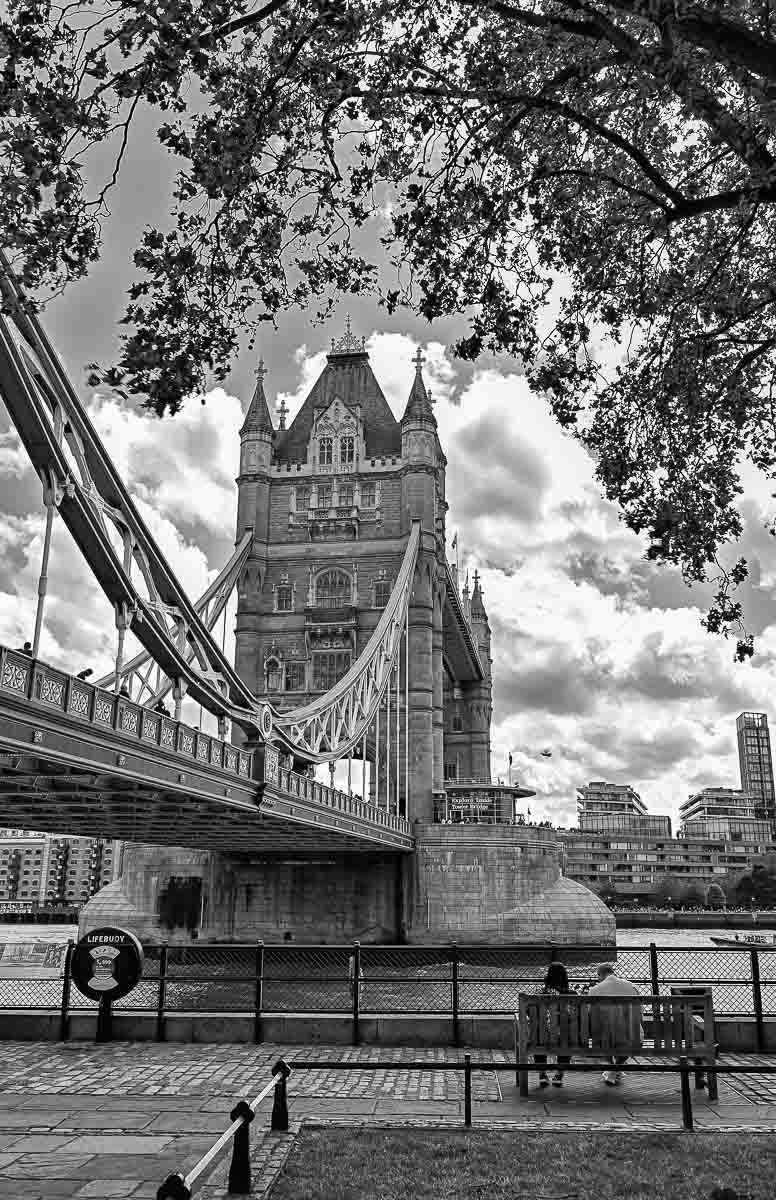 Tower Bridge and Couple - London, England