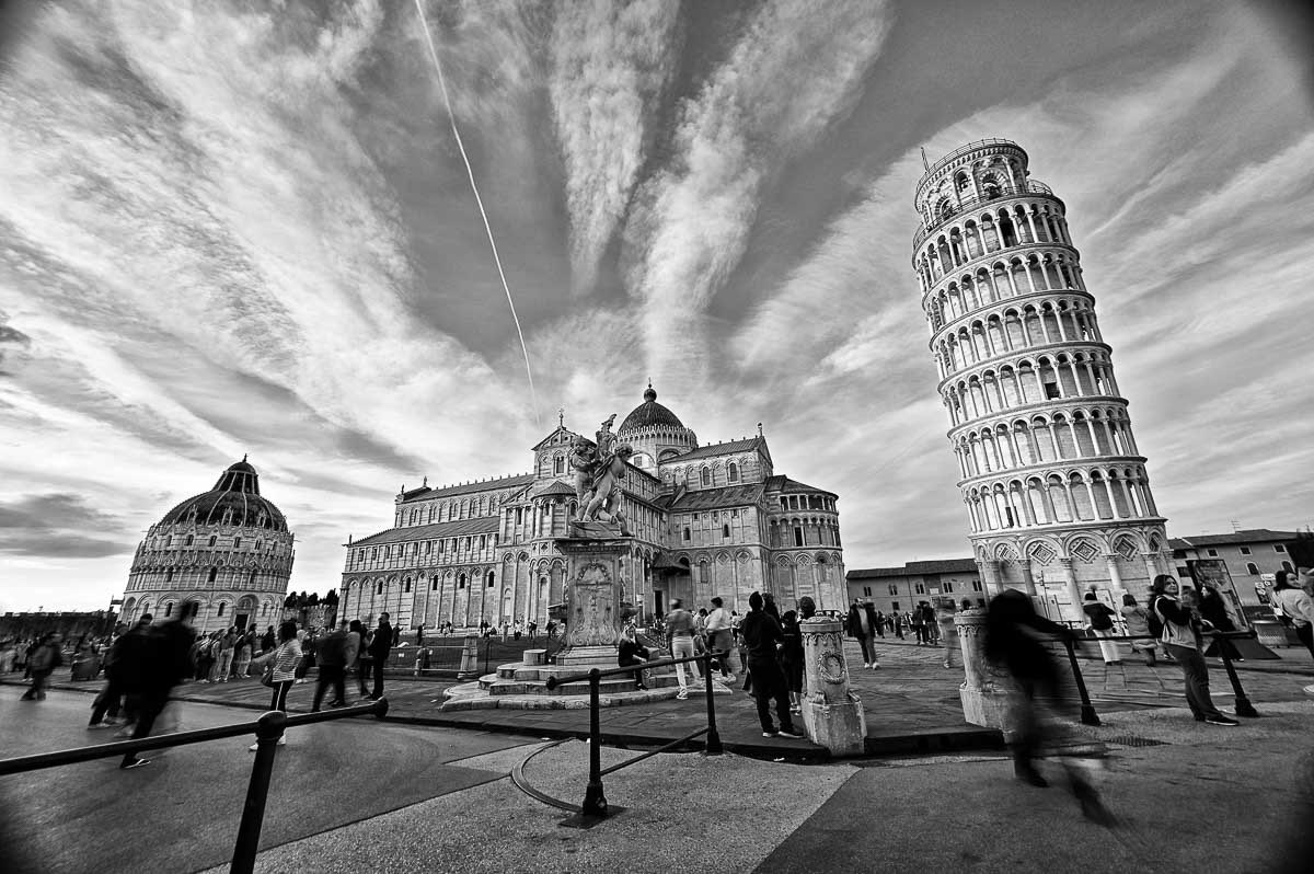 Baptistry. Cathedral and Campanile (Leaning Tower of Pisa) - Pisa, Italy