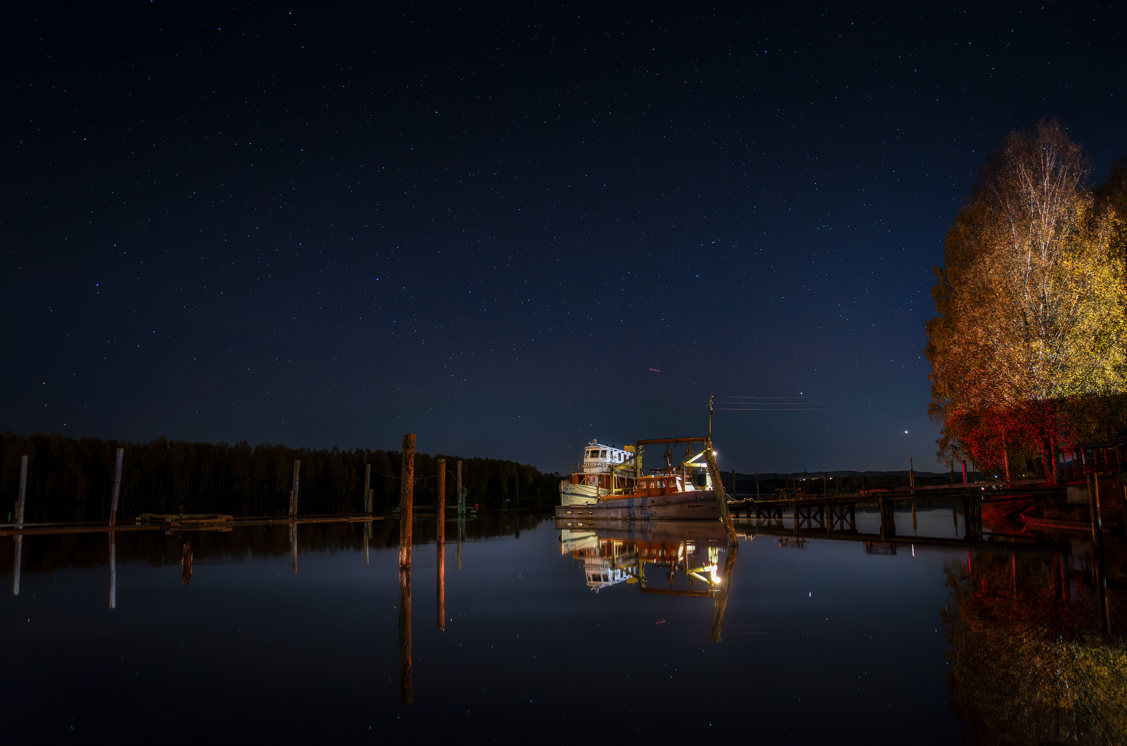 Fantastisk stjernehimmel over Fetsund lenser.