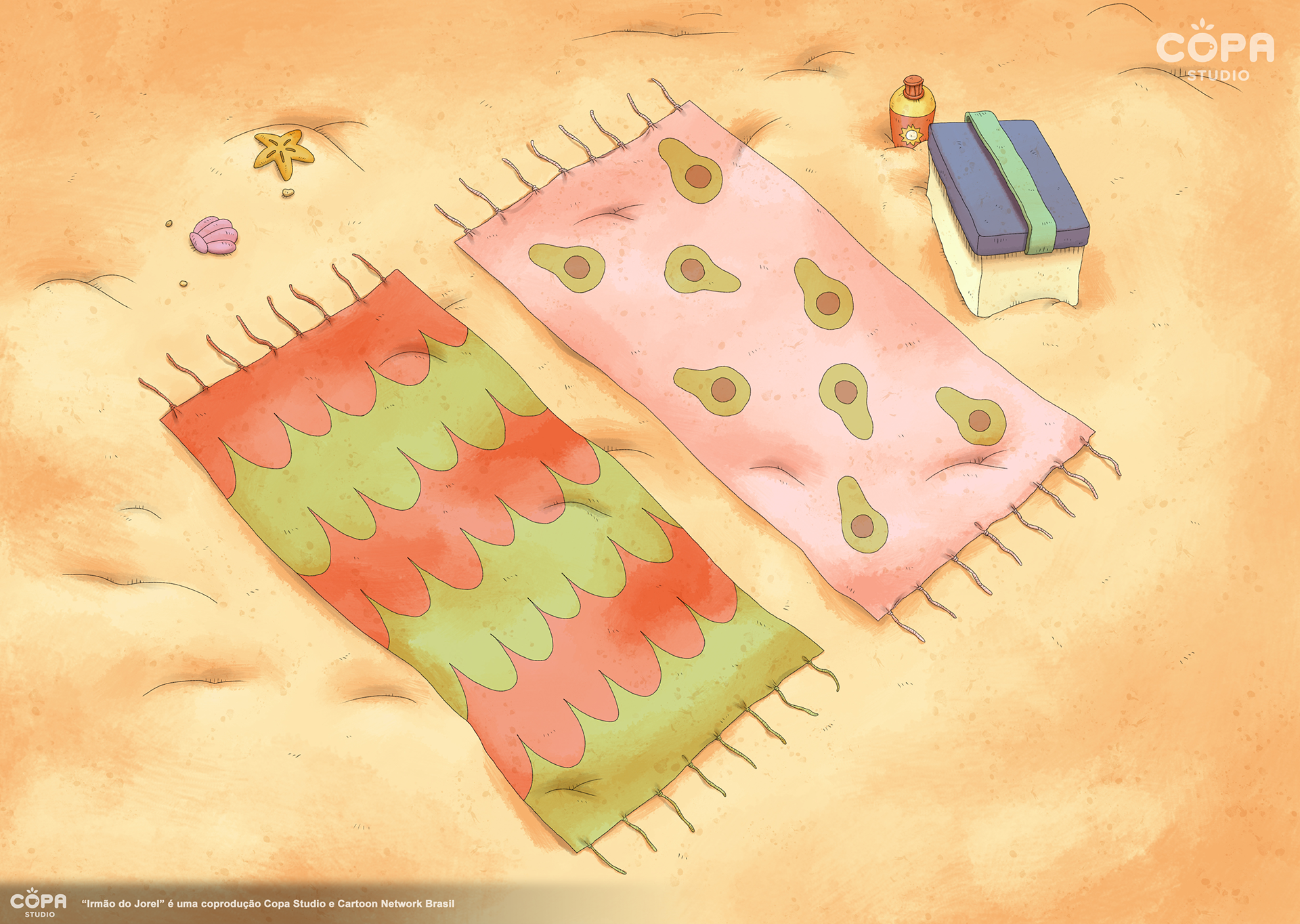 Layout, lineart and colour