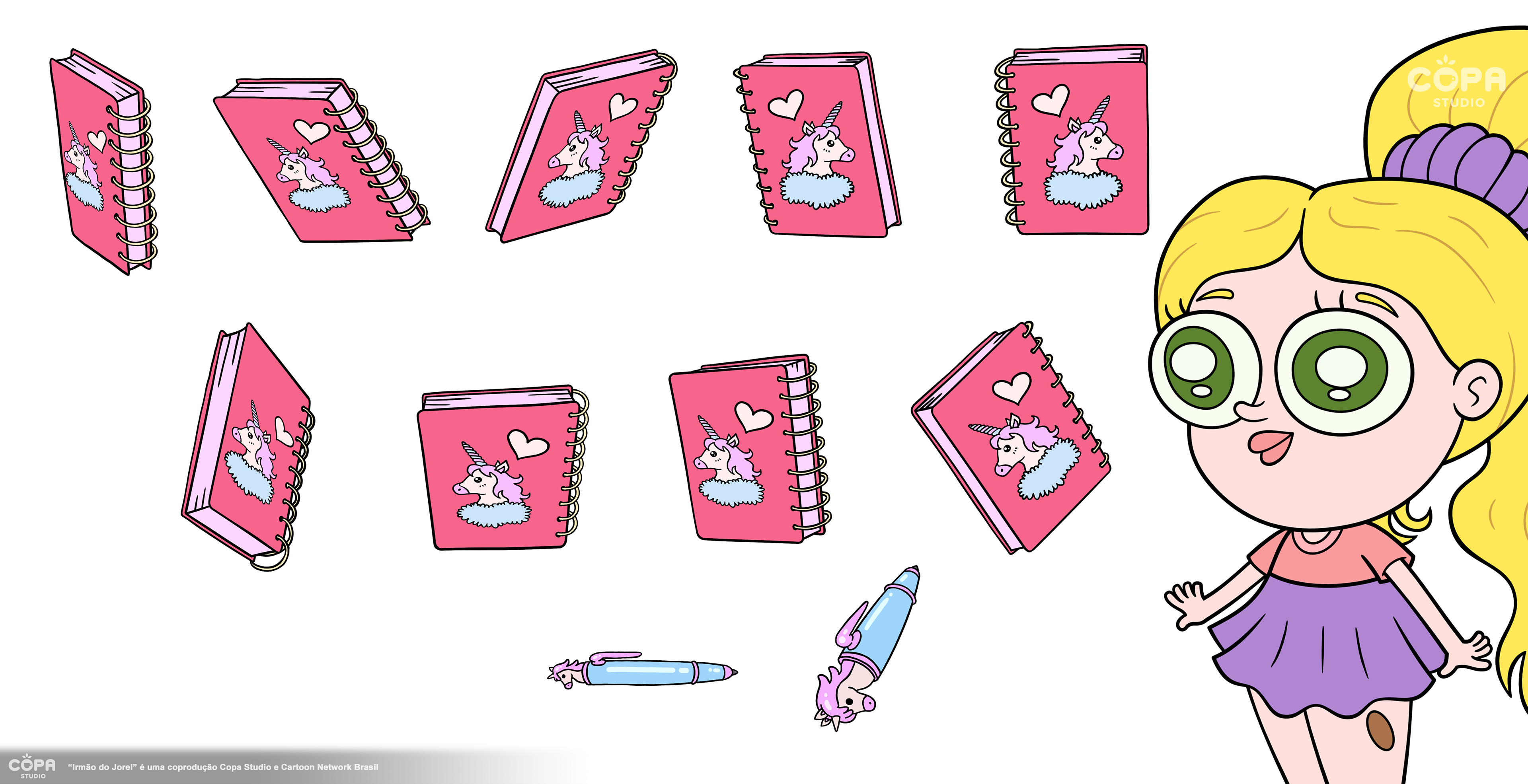 Layout, lineart and colour