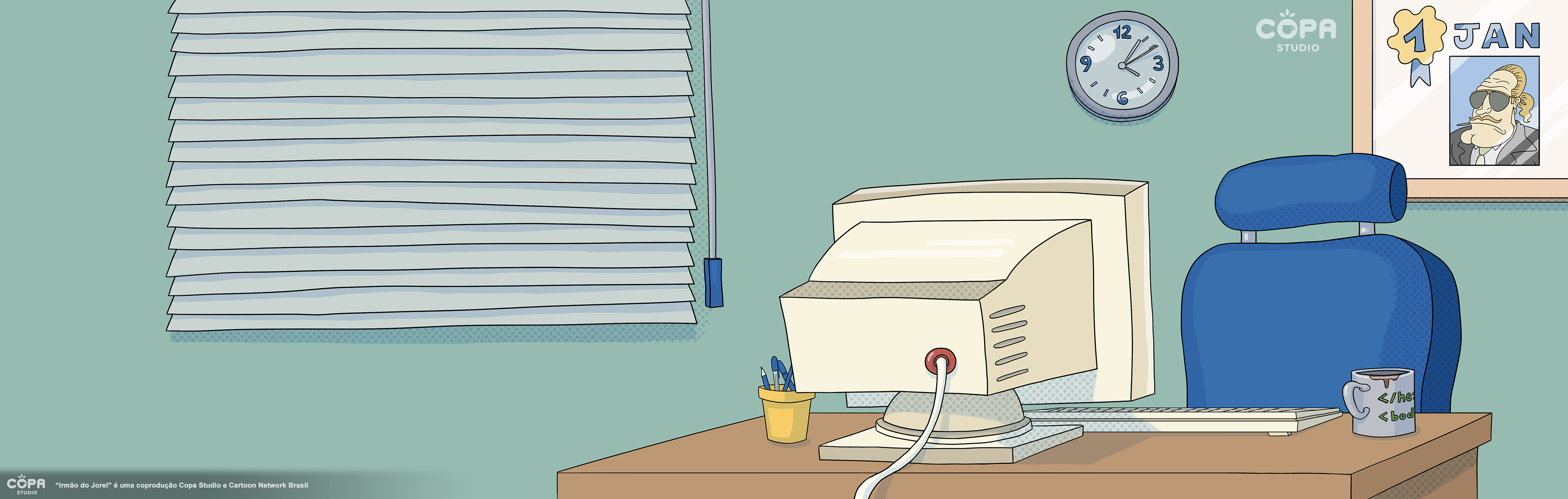 Layout, lineart and colour