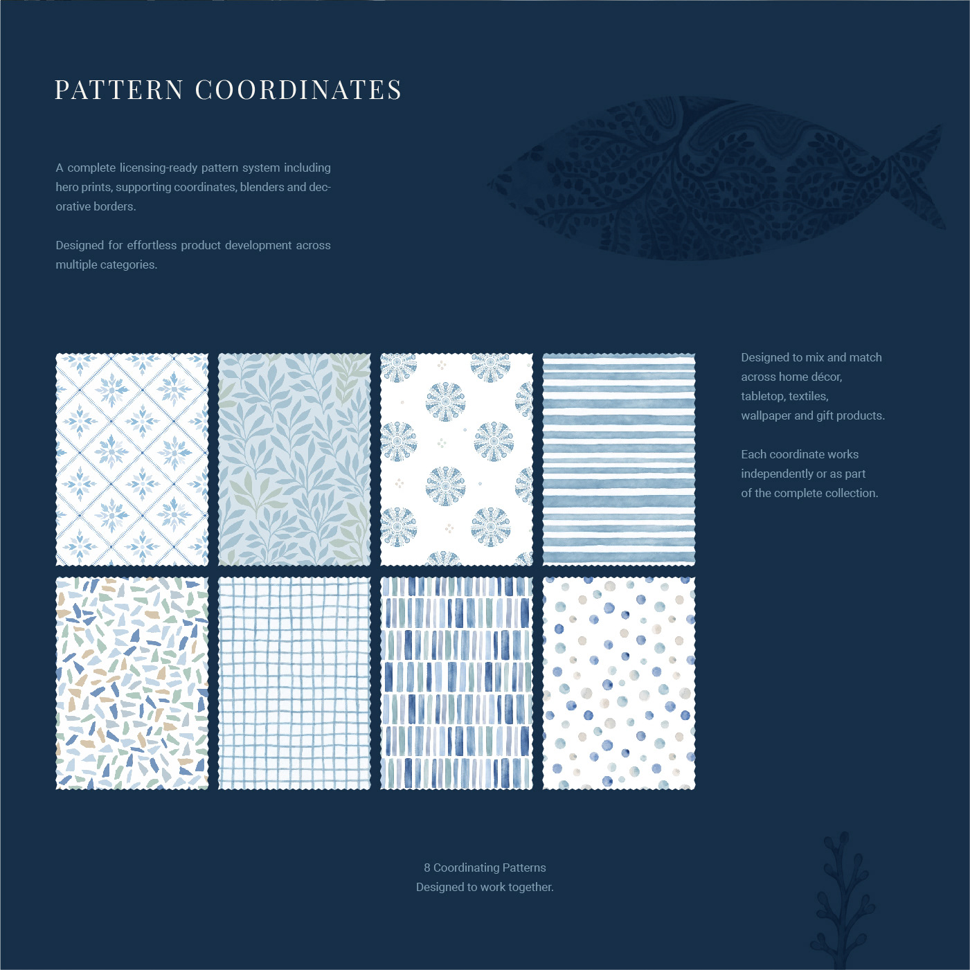 hand-painted  patterns collection for ceramics and textile