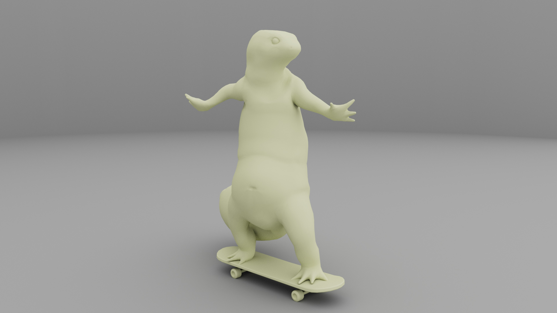 Lowpoly clay render
