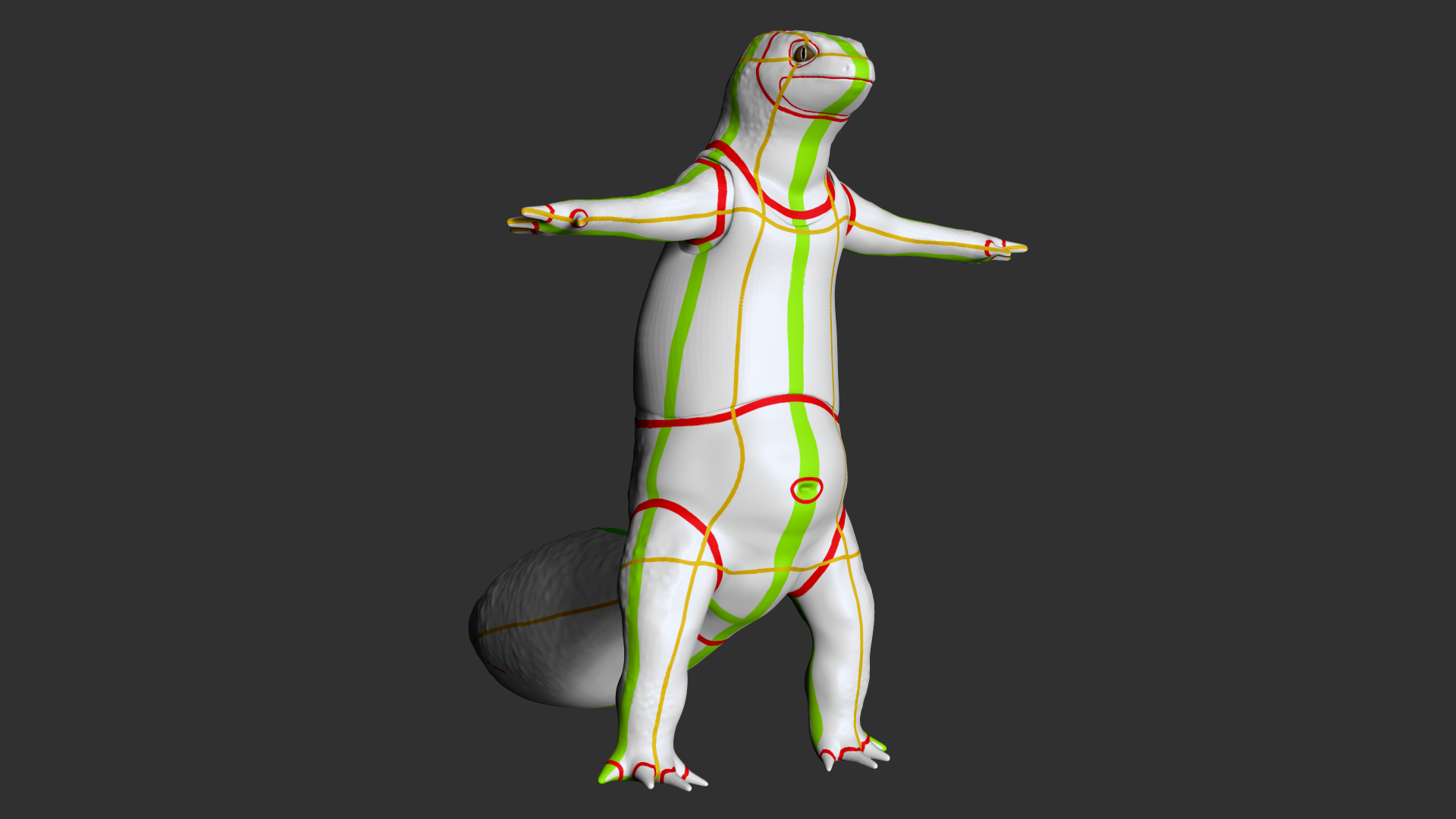 Retopo Guide (This was my first time doing a retopo so i wanted some guidelines for the seams)