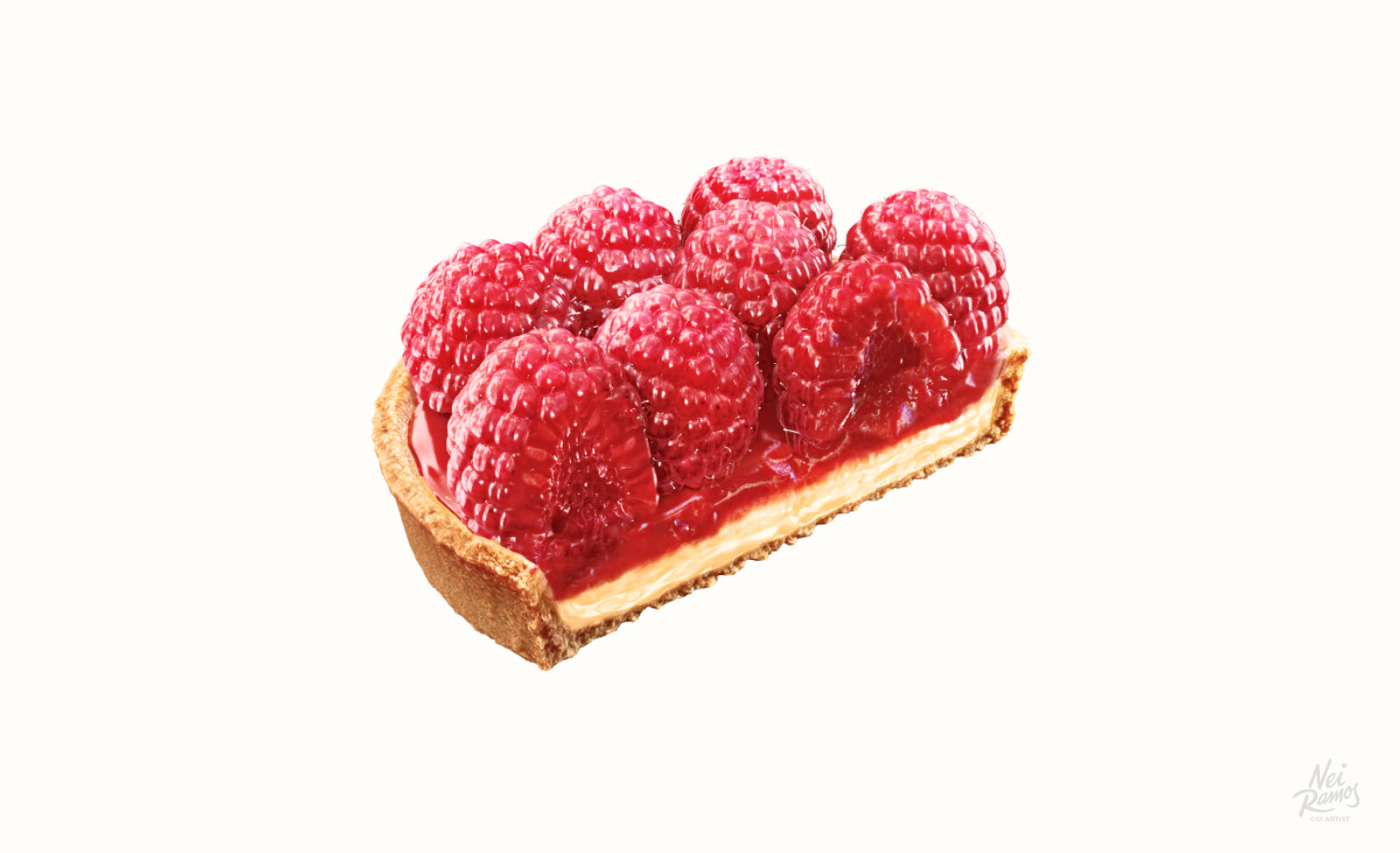a photorealistic illustration of a cranberry tart