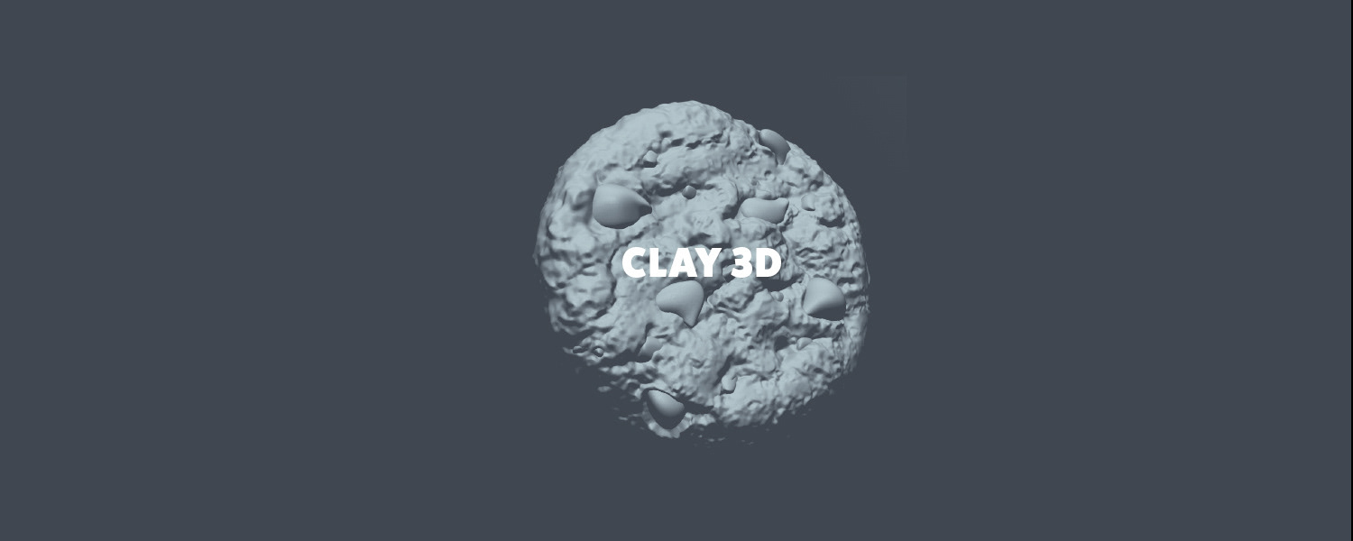 3d cgi cookies with chocolate drops clay model