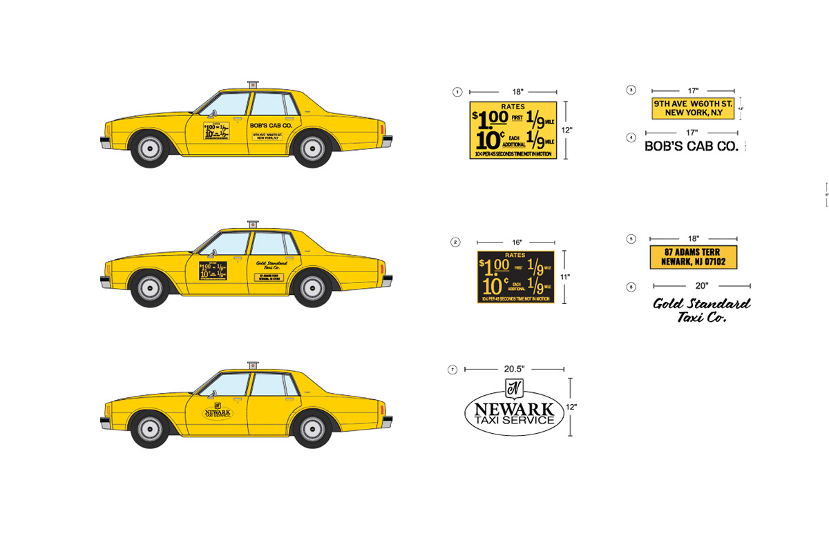 1982 Newark & NYC taxis
