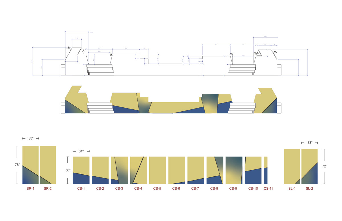 Pony wall layout