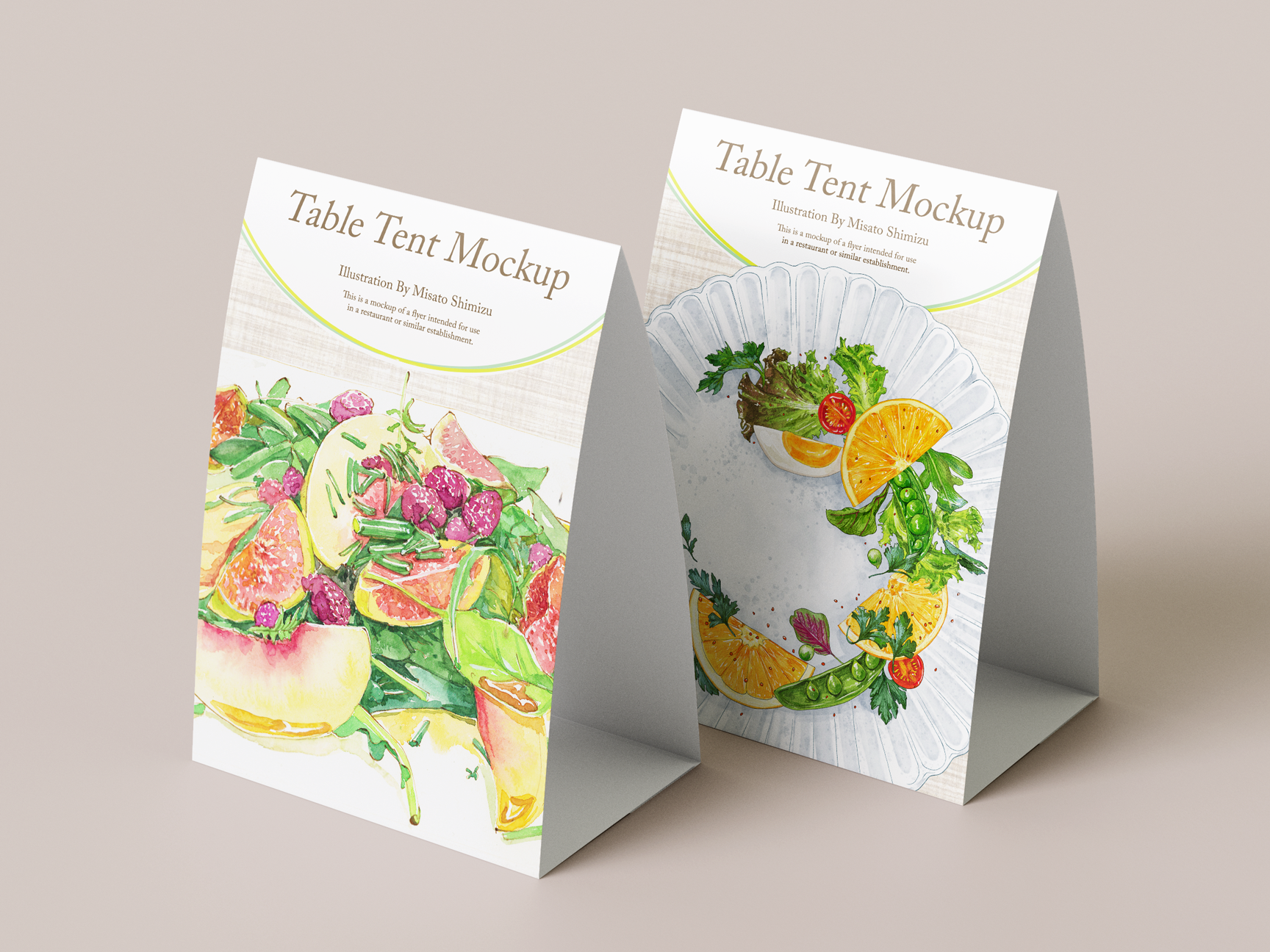 テーブルテントのモックアップ