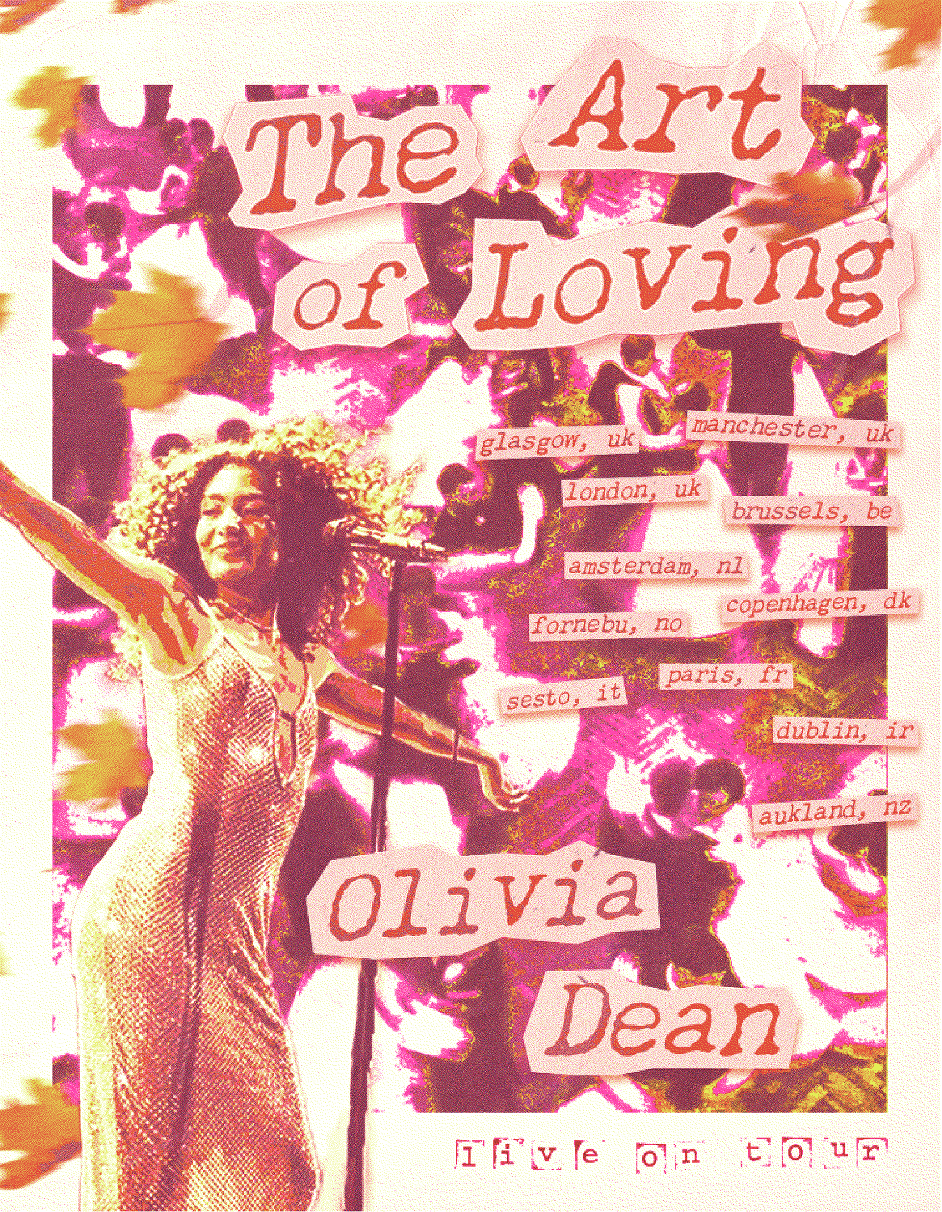 Olivia Dean risograph poster (2025)
