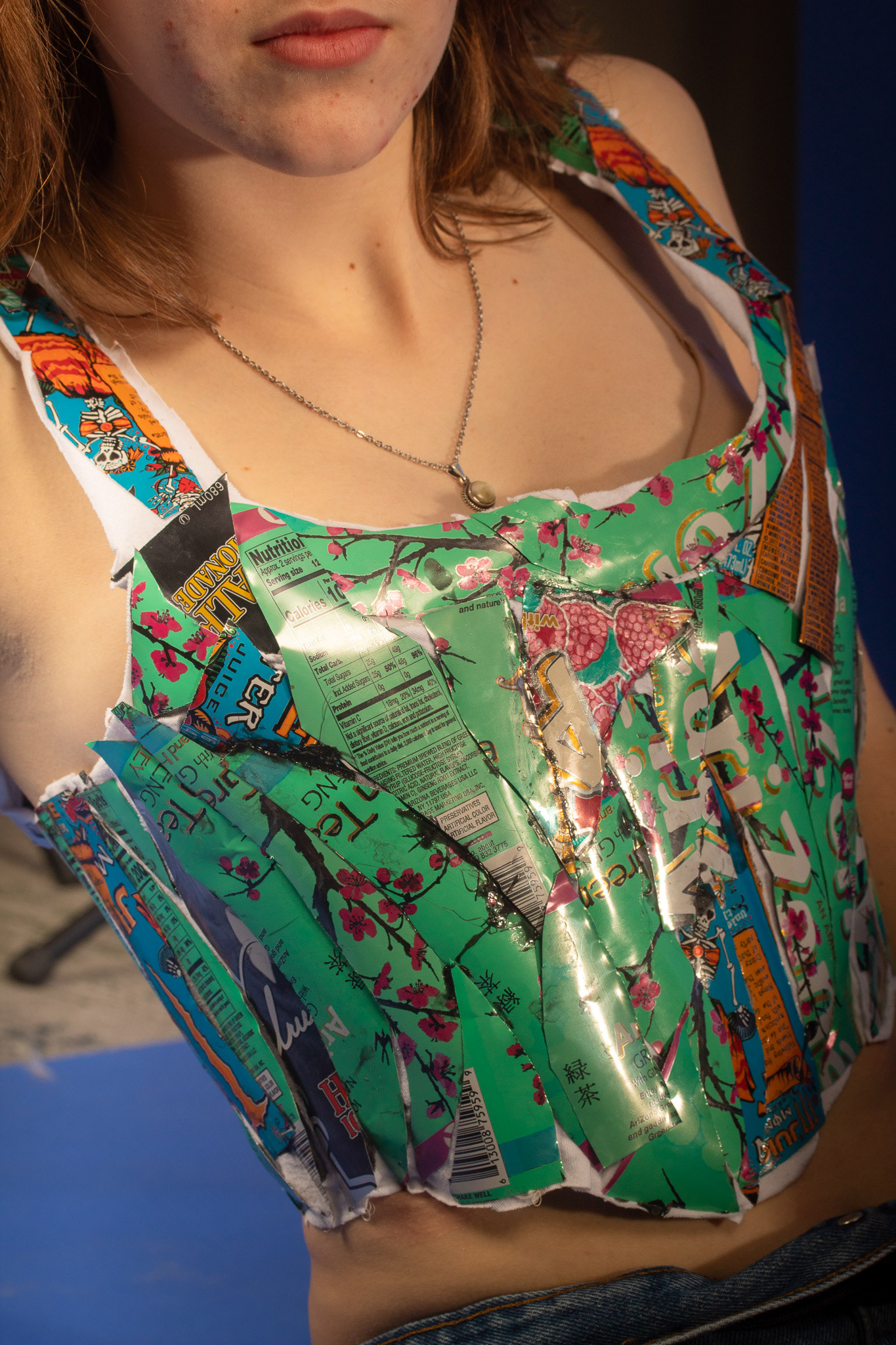 Corset Style Top Made of Recycled Aluminum 