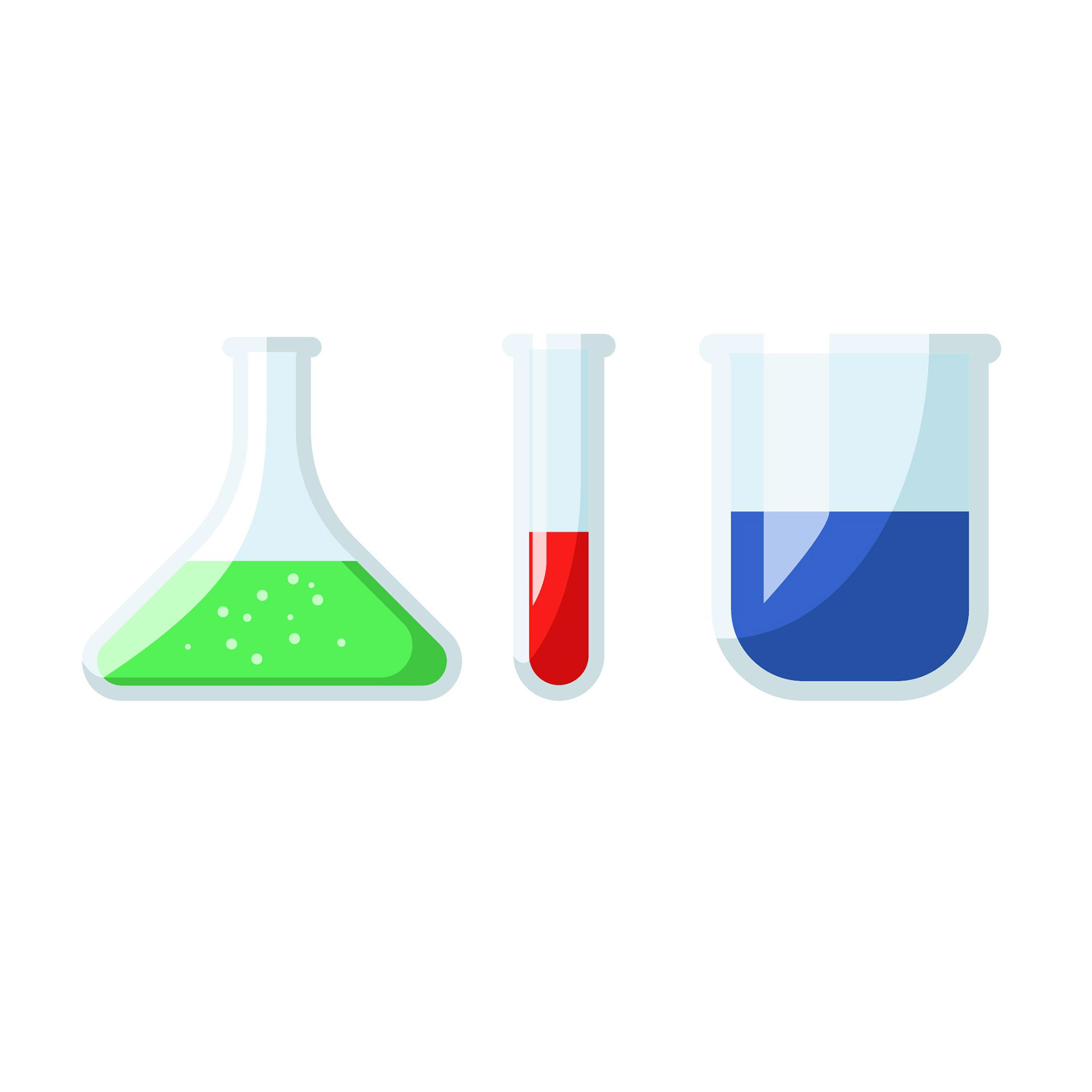 Simple colored Chemical icons