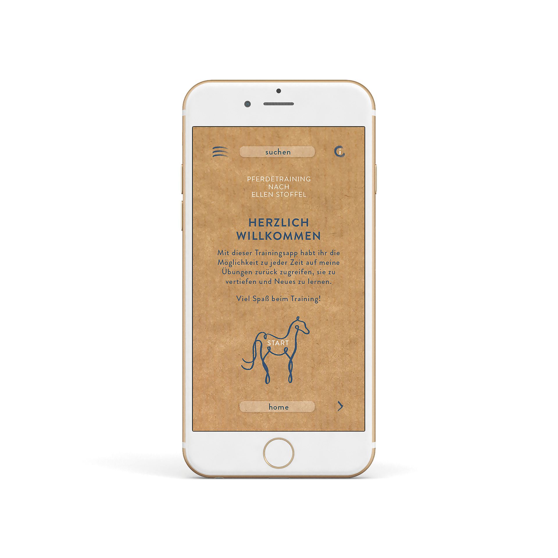 Trainings-App Begrüßung