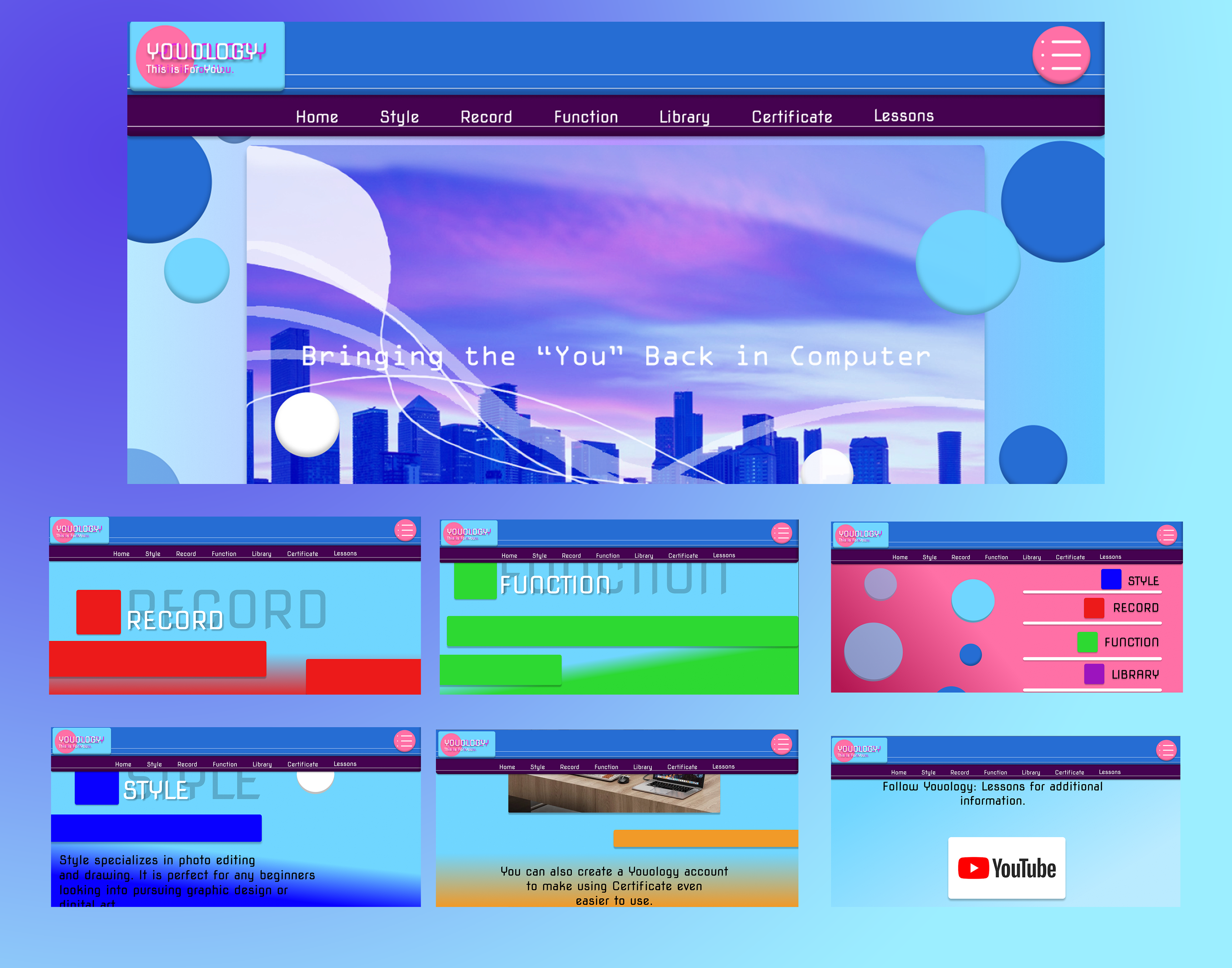 Youology Website Spread Mockup
