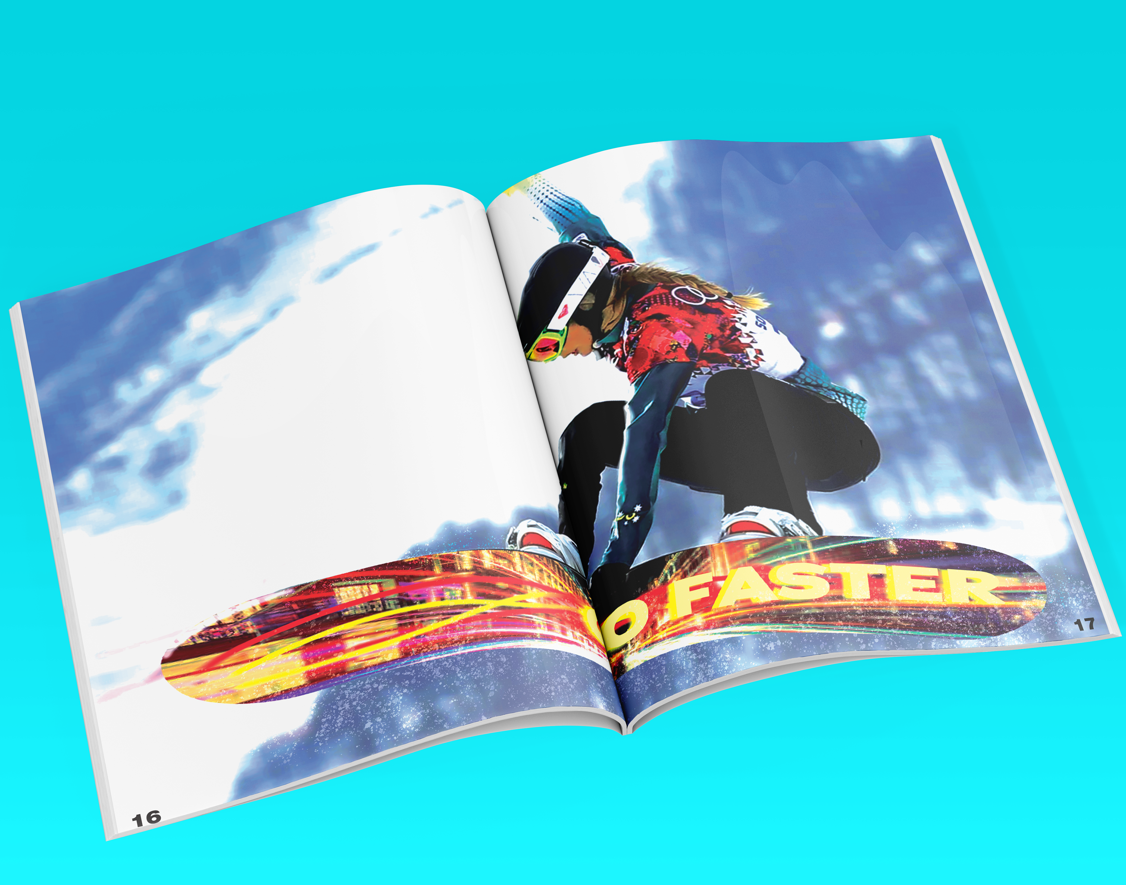 "Synergy" Double-Paged Magazine Advertisement Mockup, Fall 2025