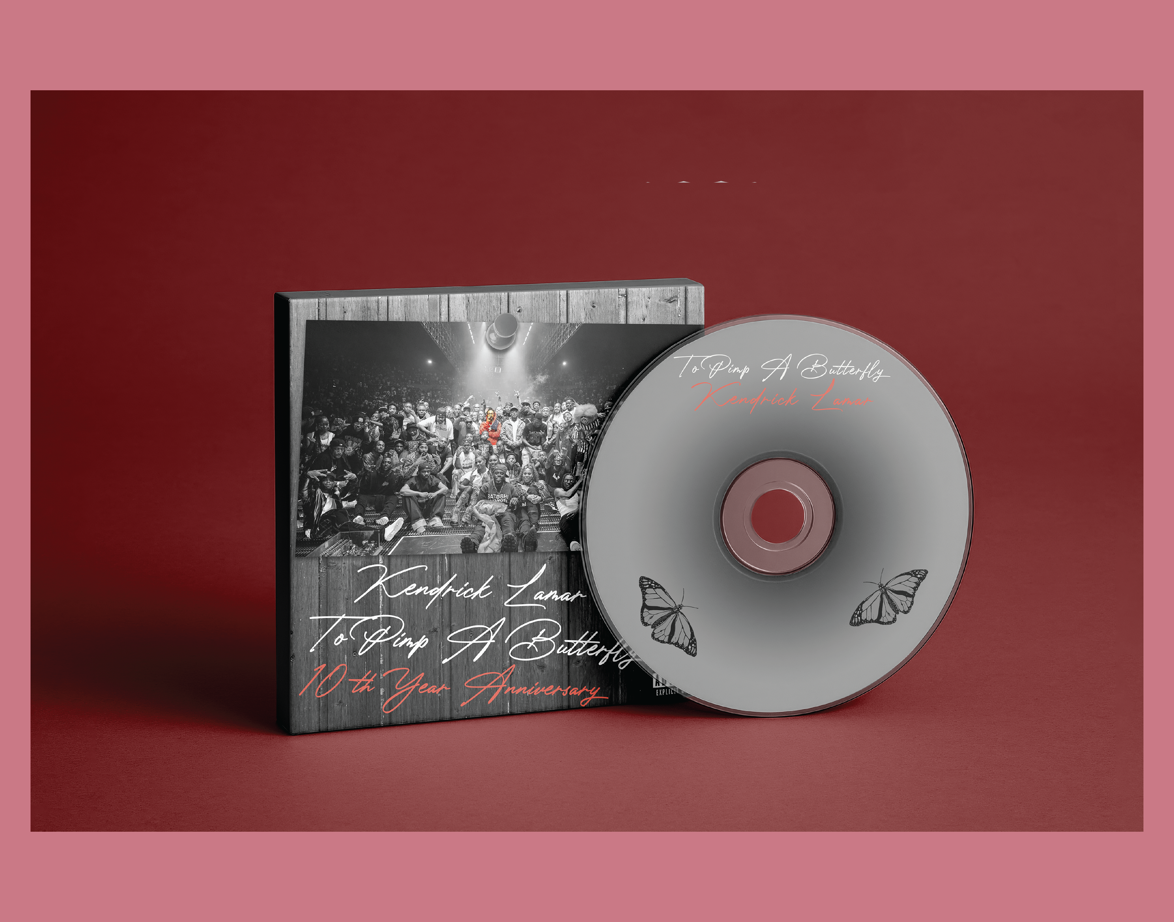 "To Pimp A Butterfly" 10th Anniversary Album Redesign CD Mockup