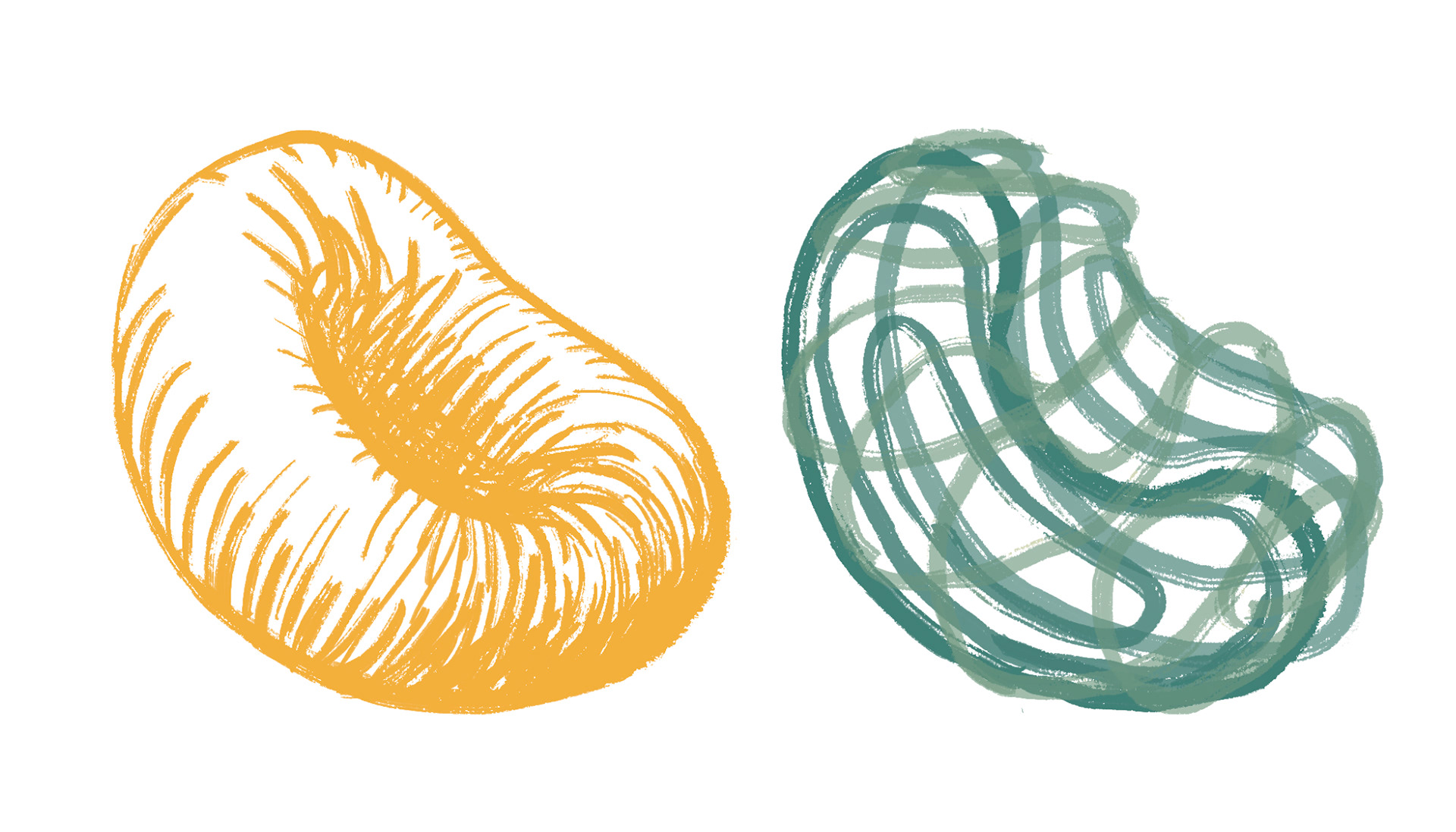 Concept sketches of bean chair
