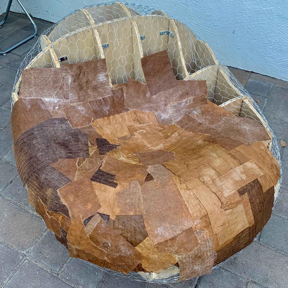 "Paper-mache" with wood glue and card board