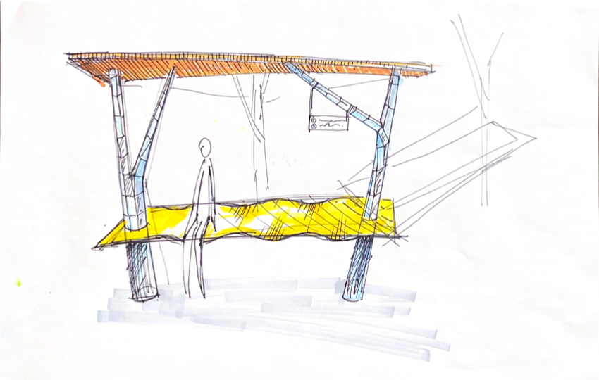 Inspired by Kellogg B-school architecture and Lakeville hammocks